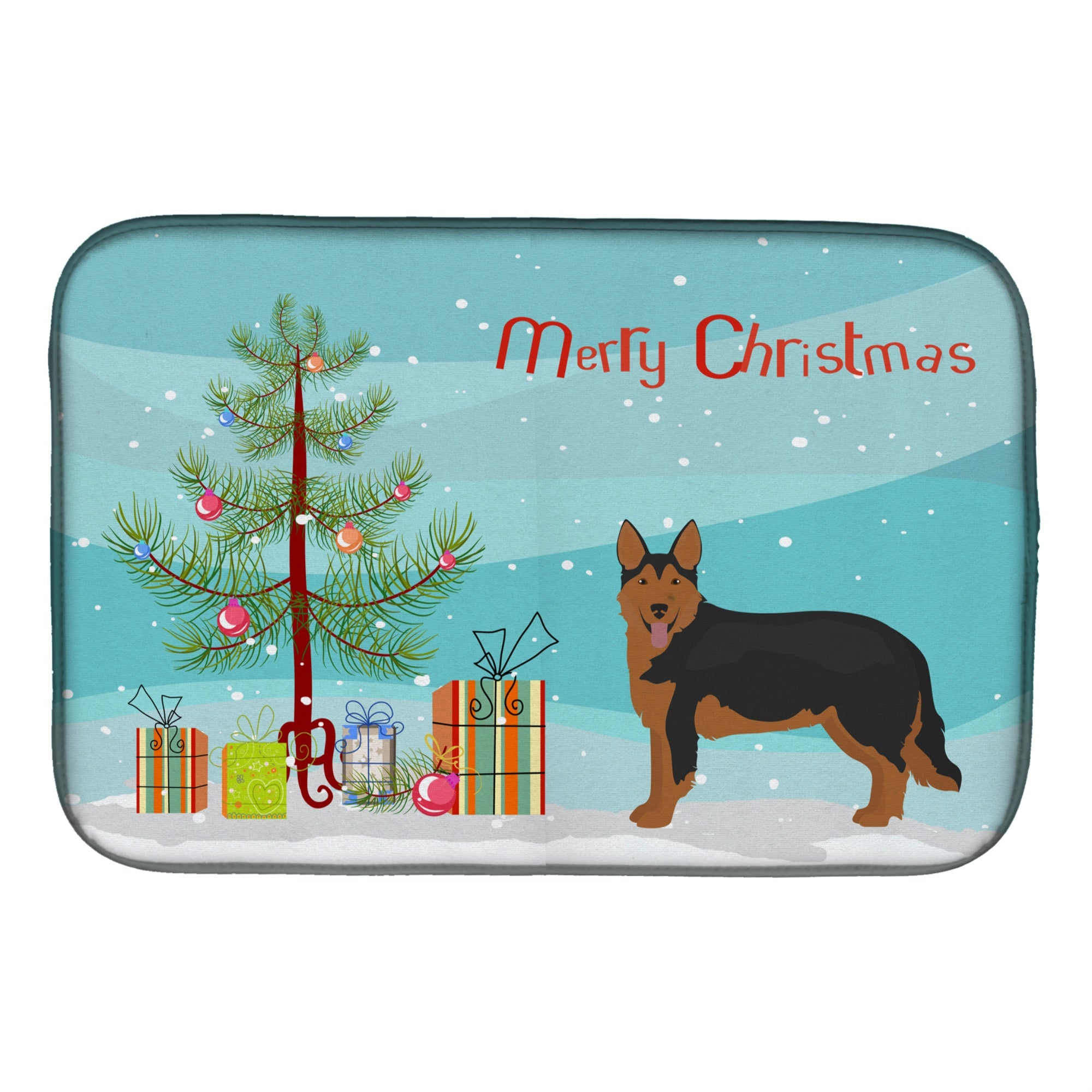 Caroline'S Treasures Ck3874Ddm Shollie #2 Christmas Tree Dish-Drying-Mats, 14 X 21, Multicolor