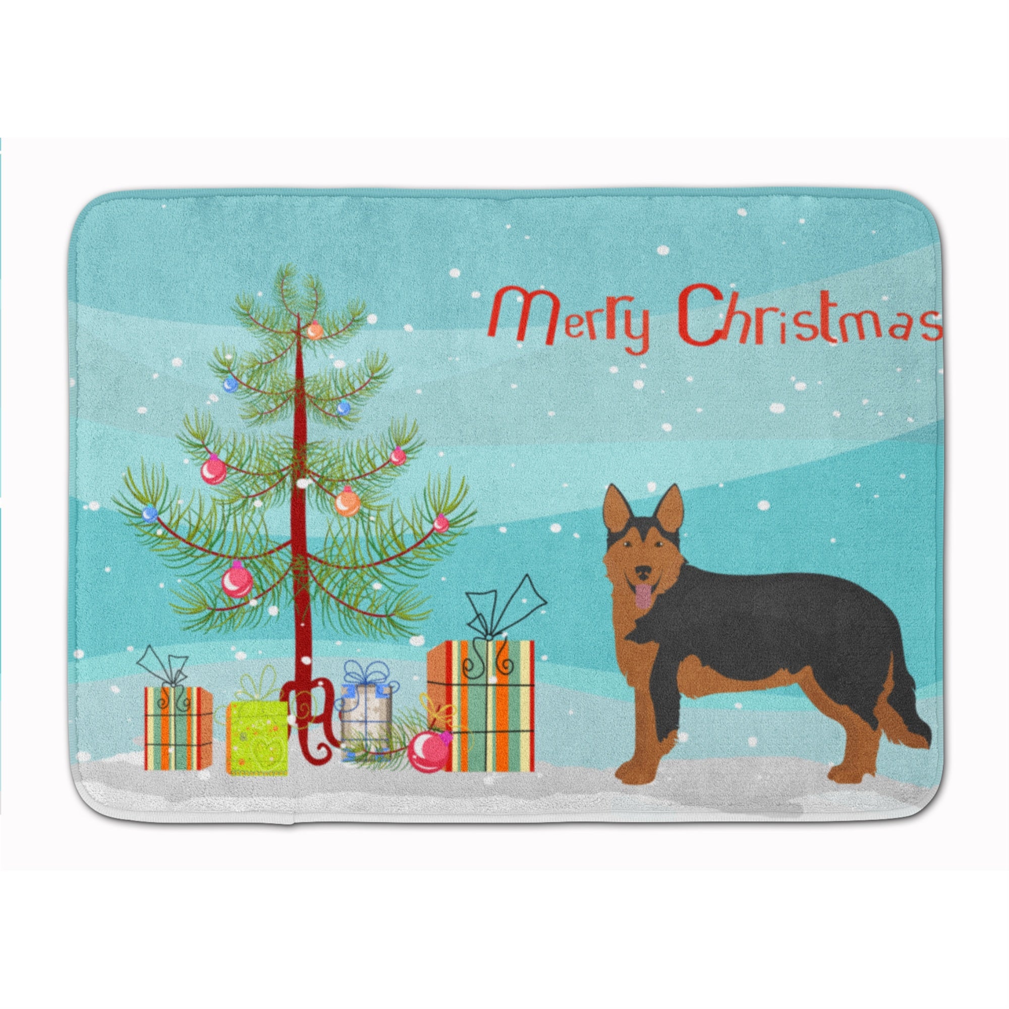 Caroline'S Treasures Shollie #2 Christmas Tree Machine Washable Memory Foam Mat Doormats, Multicolor