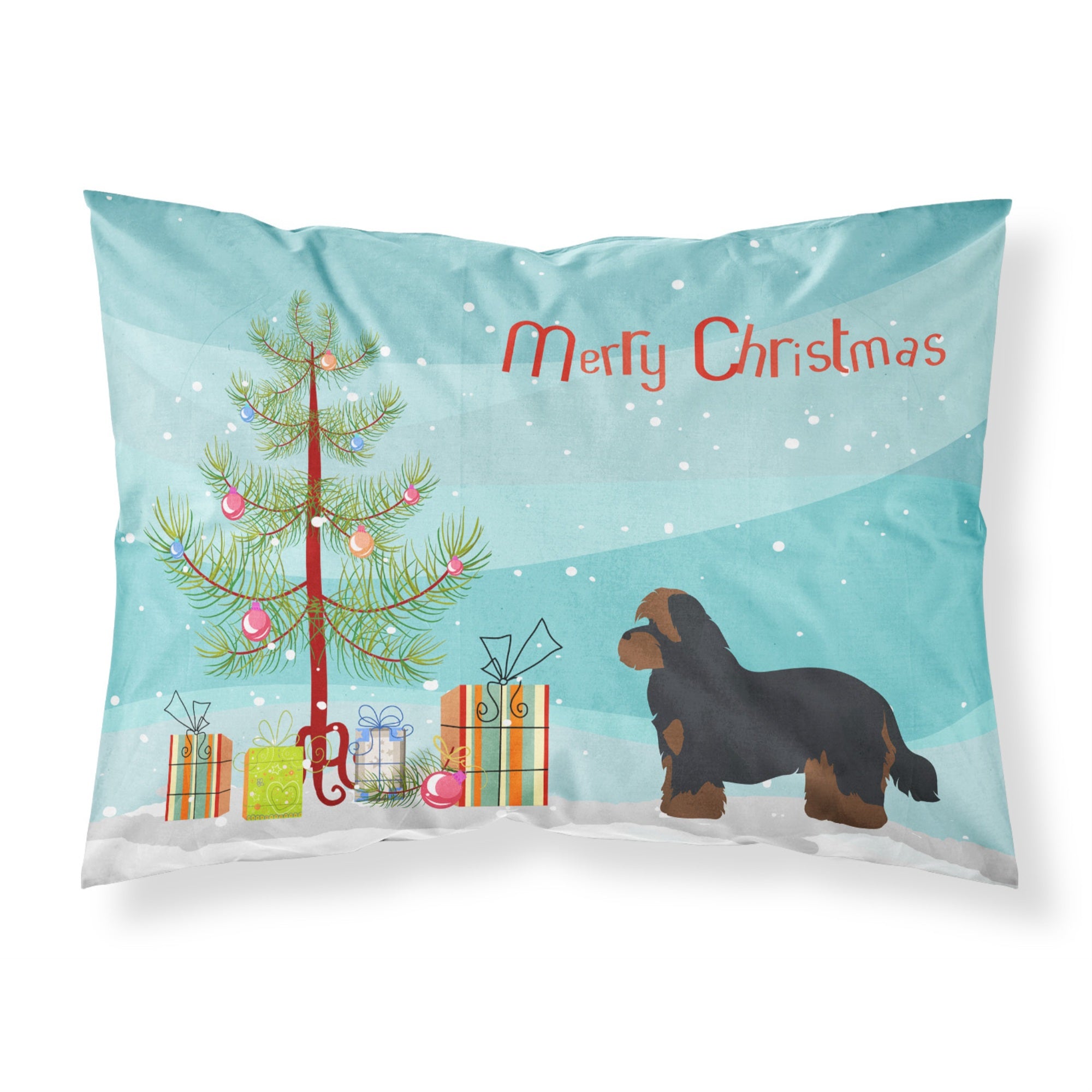 Caroline'S Treasures Shorkie #1 Christmas Tree Fabric Standard Pillowcases, Multicolor