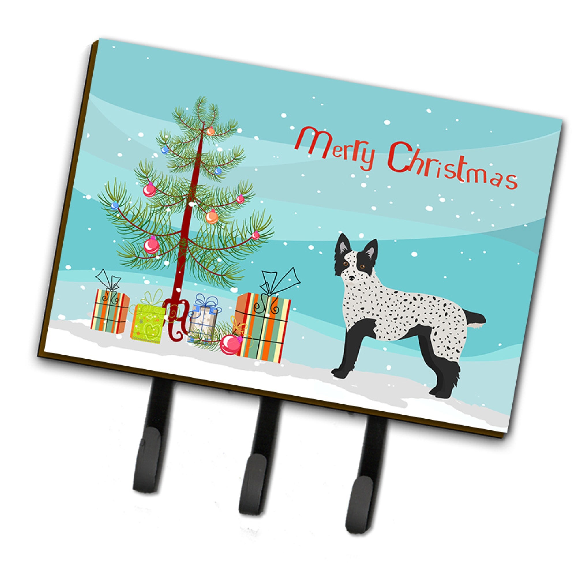 Caroline'S Treasures Texas Heeler Christmas Tree Leash Or Key Holder Hooks, Multicolor
