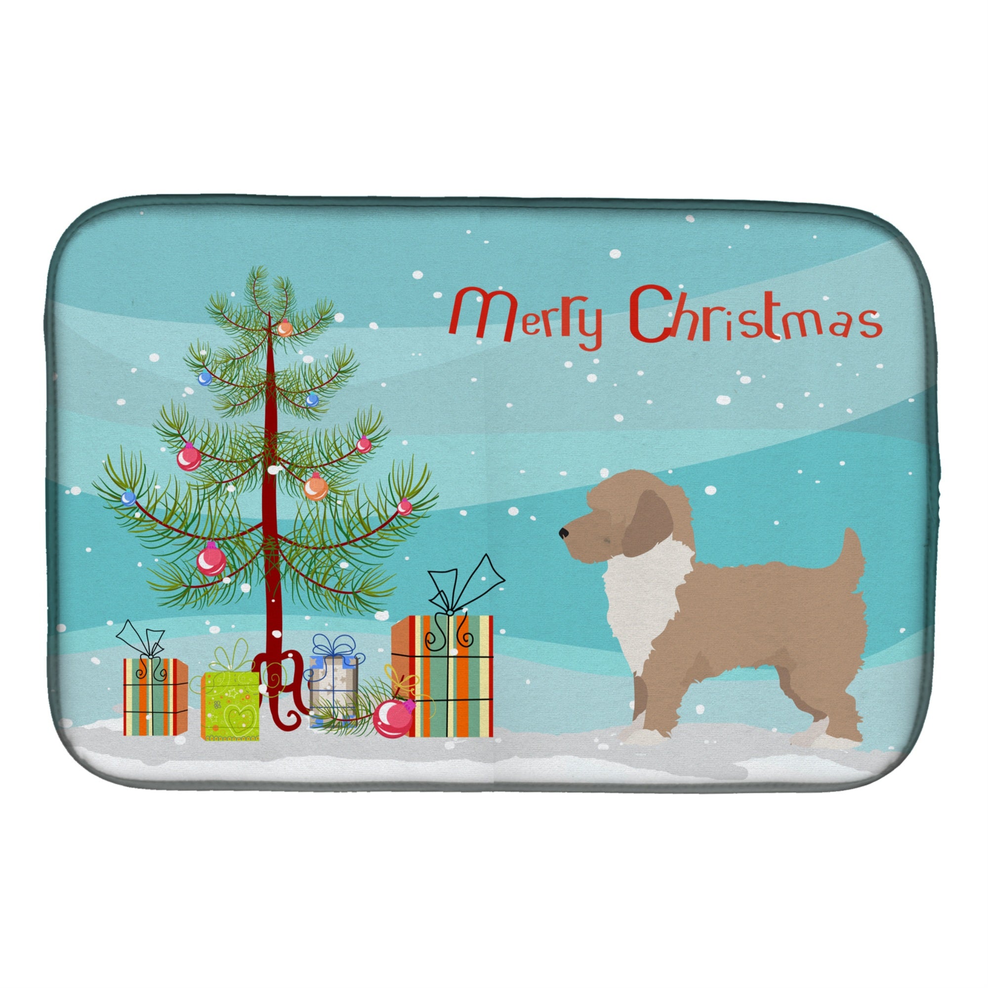 Caroline'S Treasures Ck3883Ddm Yorkiepoo #2 Christmas Tree Dish-Drying-Mats, 14 X 21, Multicolor