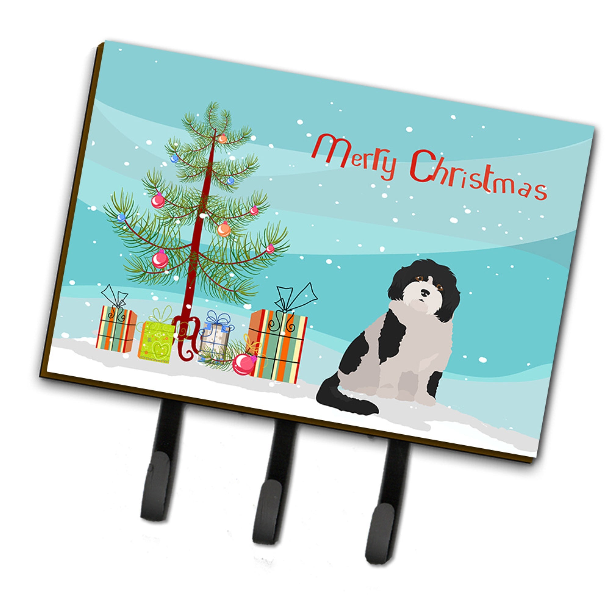 Caroline'S Treasures Cavachon #3 Christmas Tree Leash Or Key Holder Hooks, Multicolor