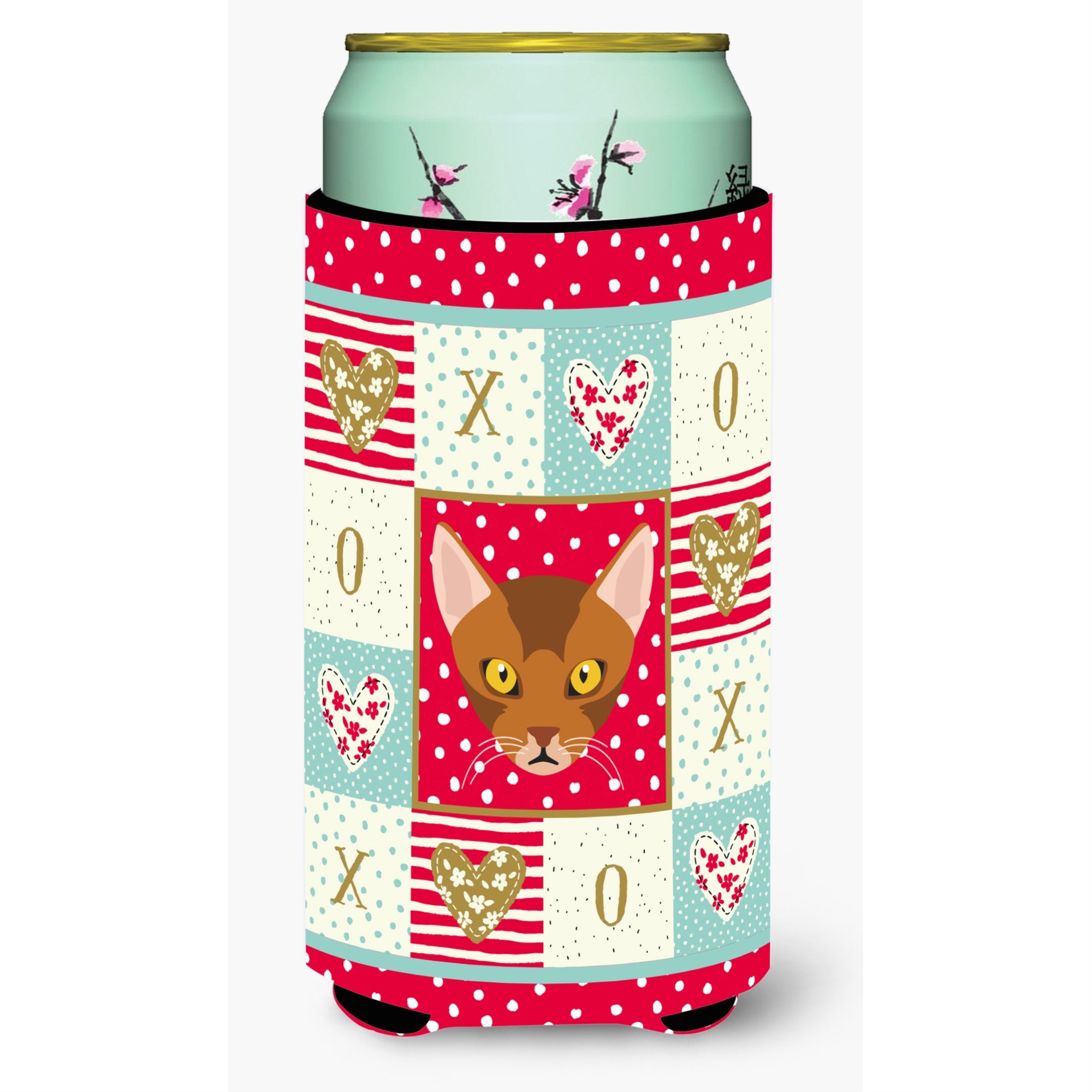 Caroline'S Treasures Ck5077Tbc Abyssinian Cat Tall Boy Insulator Hugger Cold-Beverage-Koozies, Multicolor