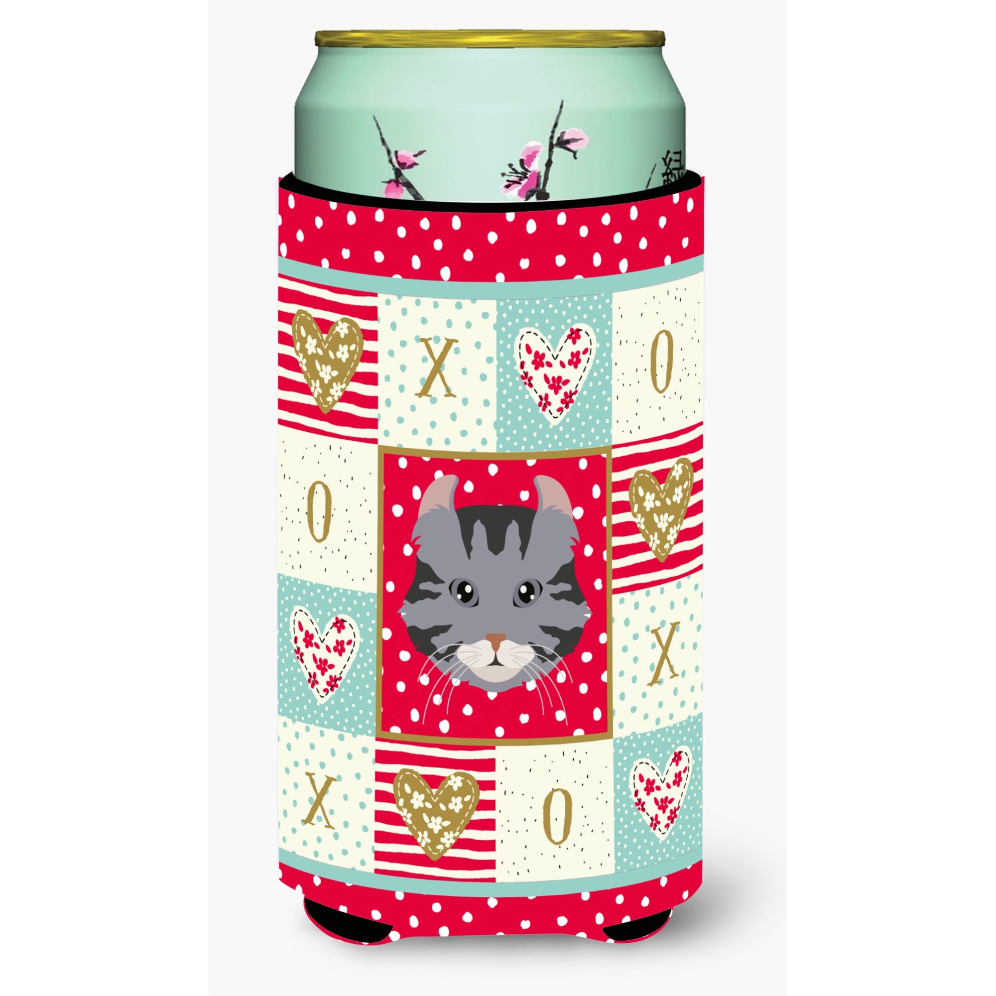 Caroline'S Treasures Ck5080Tbc American Curl Cat Tall Boy Insulator Hugger Cold-Beverage-Koozies, Multicolor