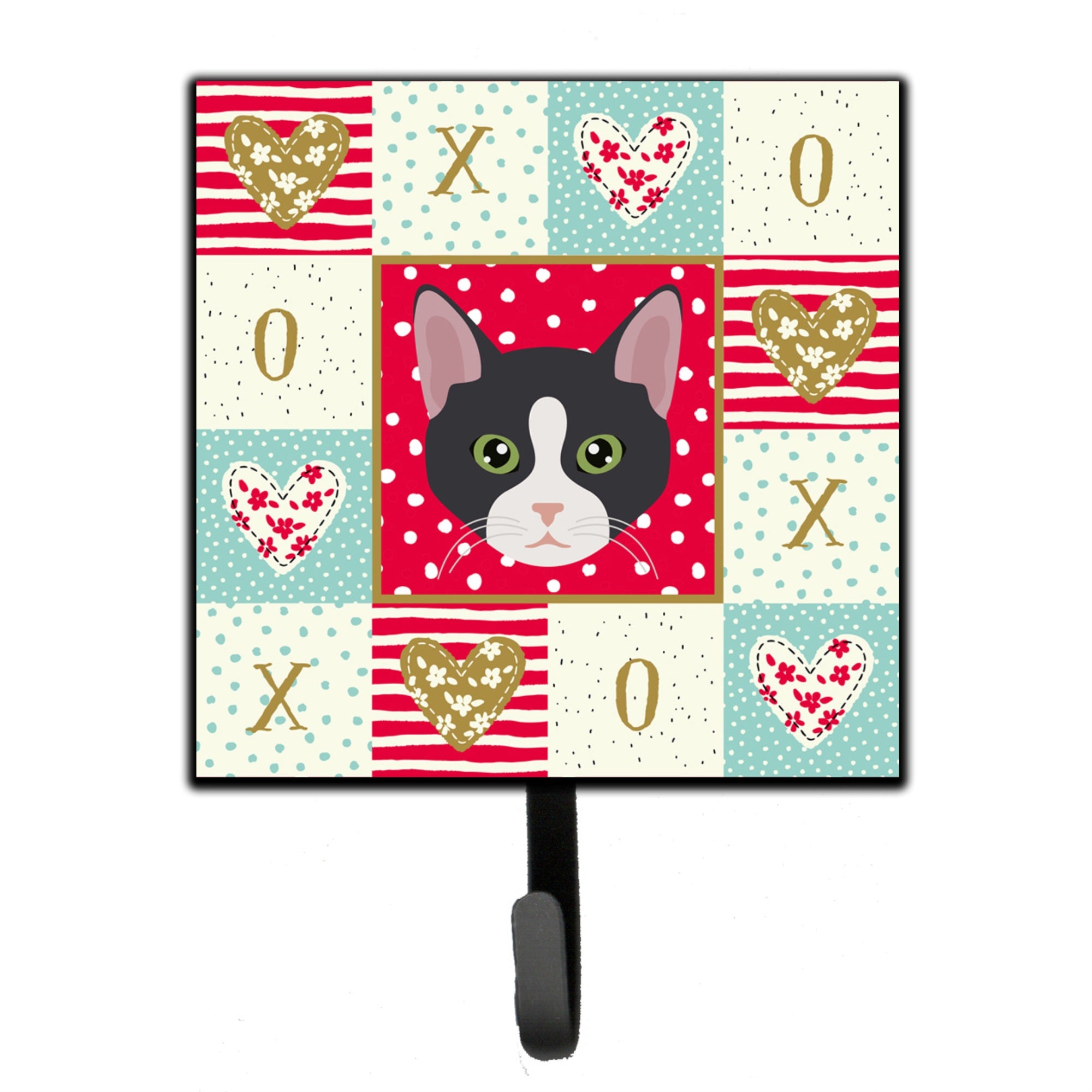 Caroline'S Treasures American Polydactyl Cat Love Leash Or Key Holder Hooks, Multicolor