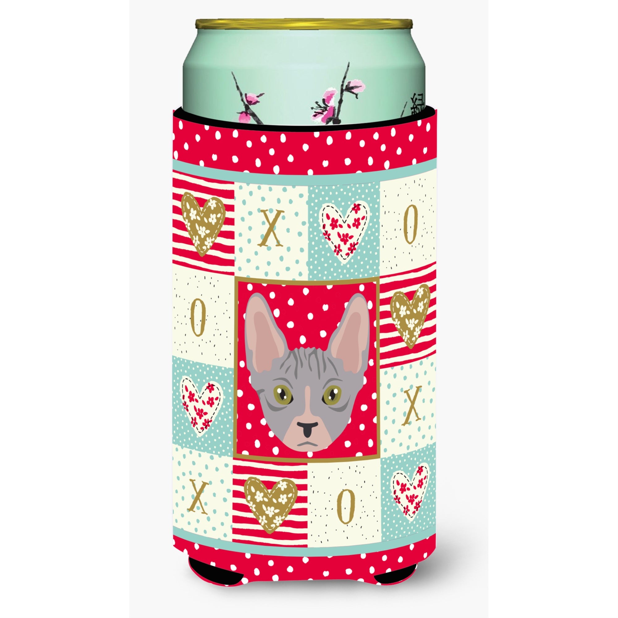 Caroline'S Treasures Ck5088Tbc Bambino Cat Tall Boy Insulator Hugger Cold-Beverage-Koozies, Multicolor