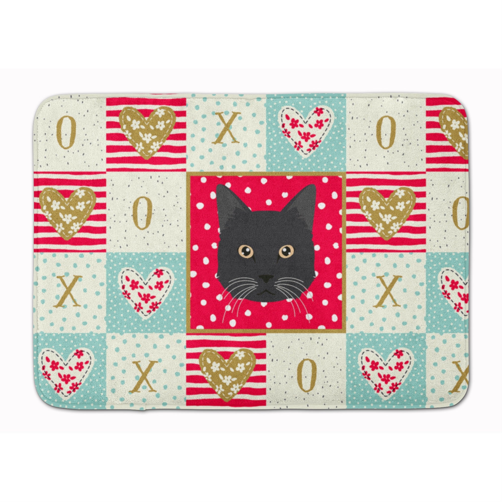 Caroline'S Treasures Chantilly Tiffany Cat Love Machine Washable Memory Foam Mat Doormats, Multicolor