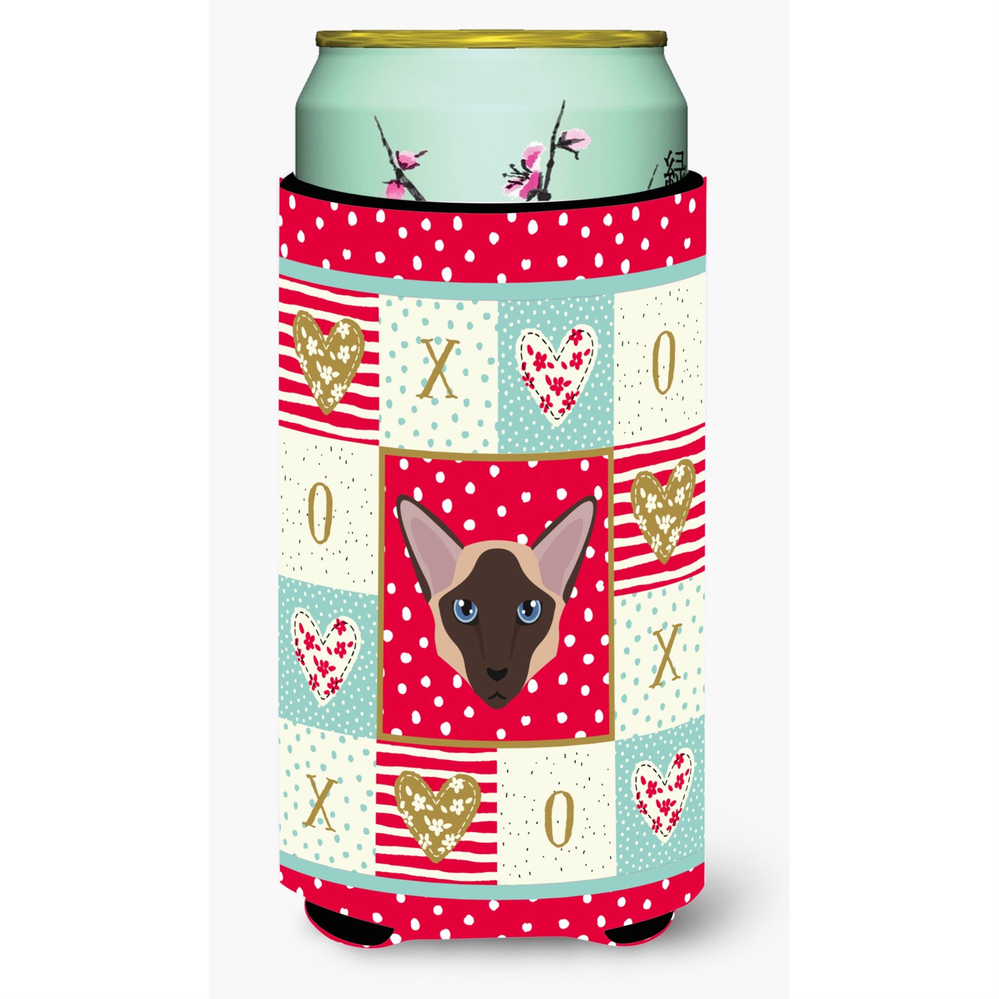 Caroline'S Treasures Ck5104Tbc Colorpoint Longhair Cat Tall Boy Hugger Cold-Beverage-Koozies, Multicolor