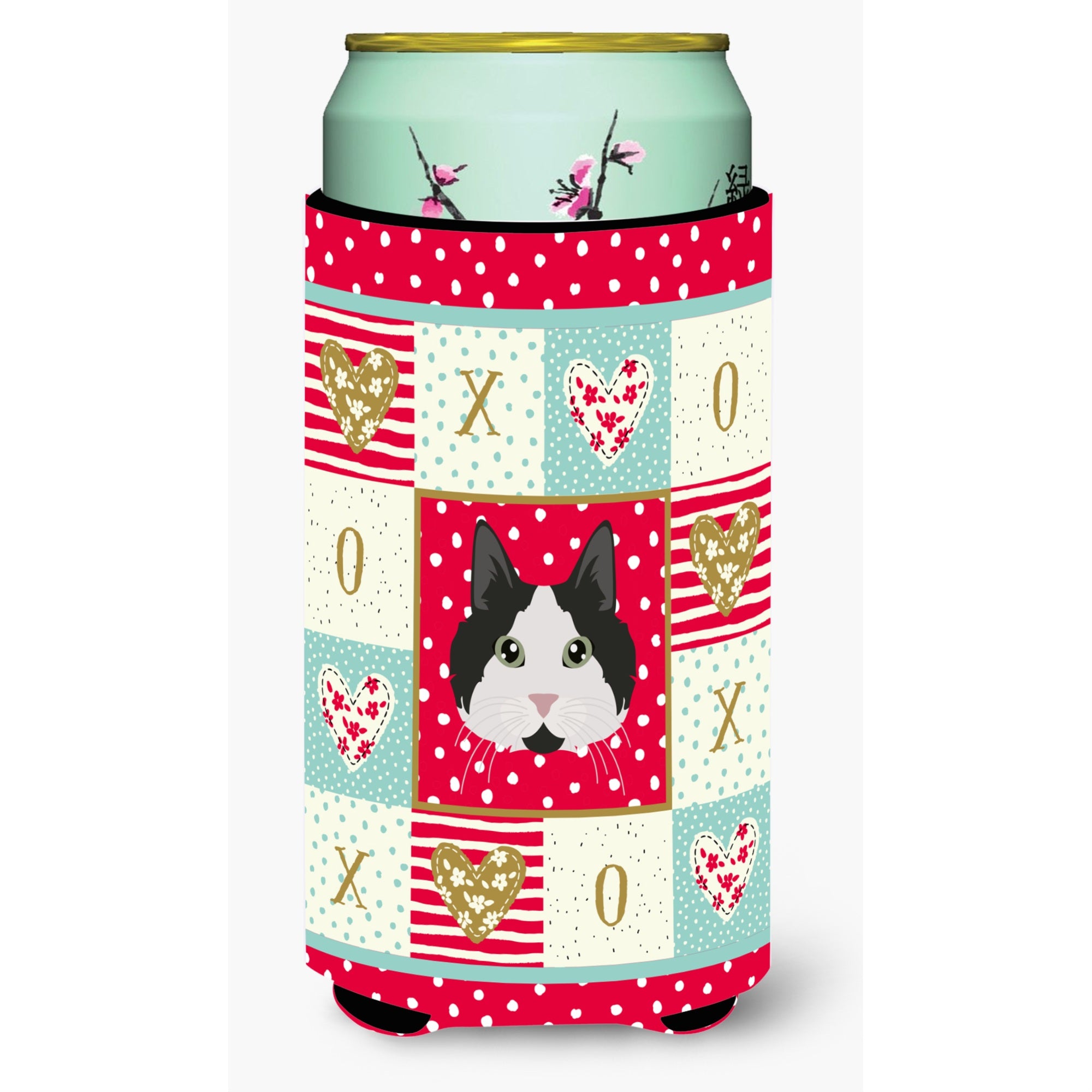Caroline'S Treasures Ck5109Tbc Cymric #2 Cat Tall Boy Insulator Hugger Cold-Beverage-Koozies, Multicolor