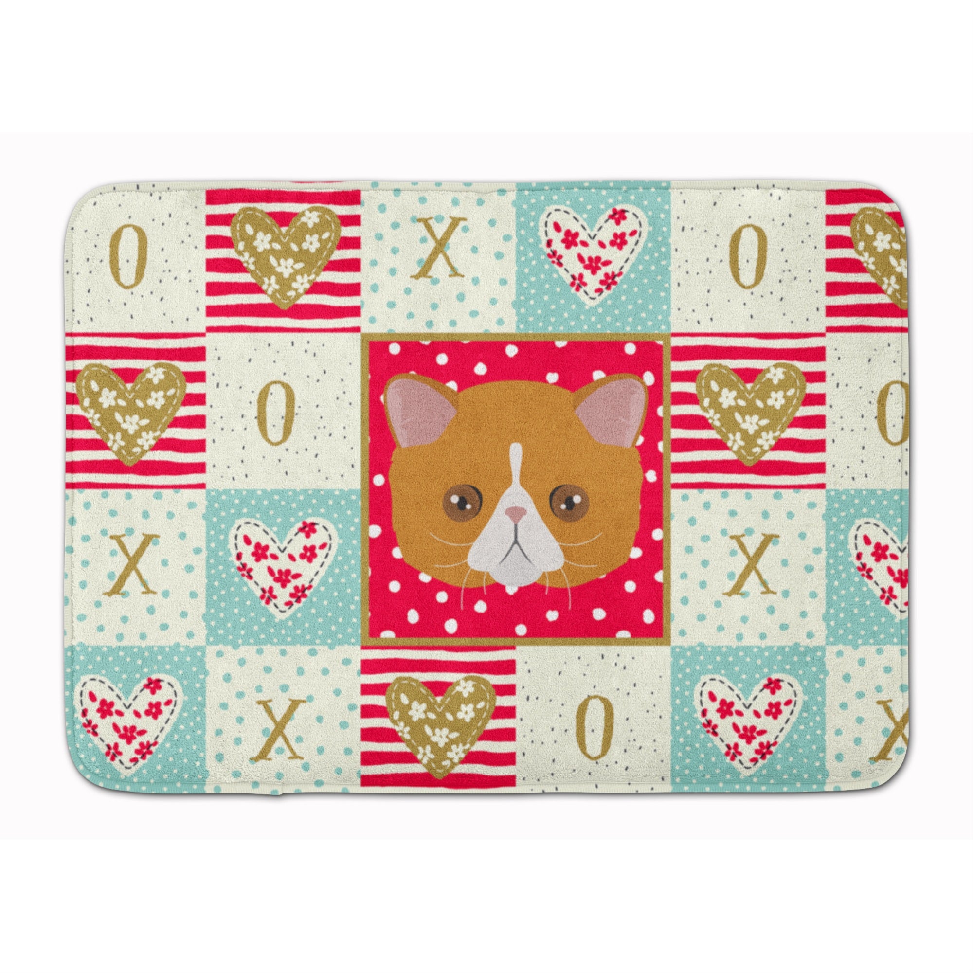 Caroline'S Treasures Exotic Shorthair Cat Love Machine Washable Memory Foam Mat Doormats, Multicolor
