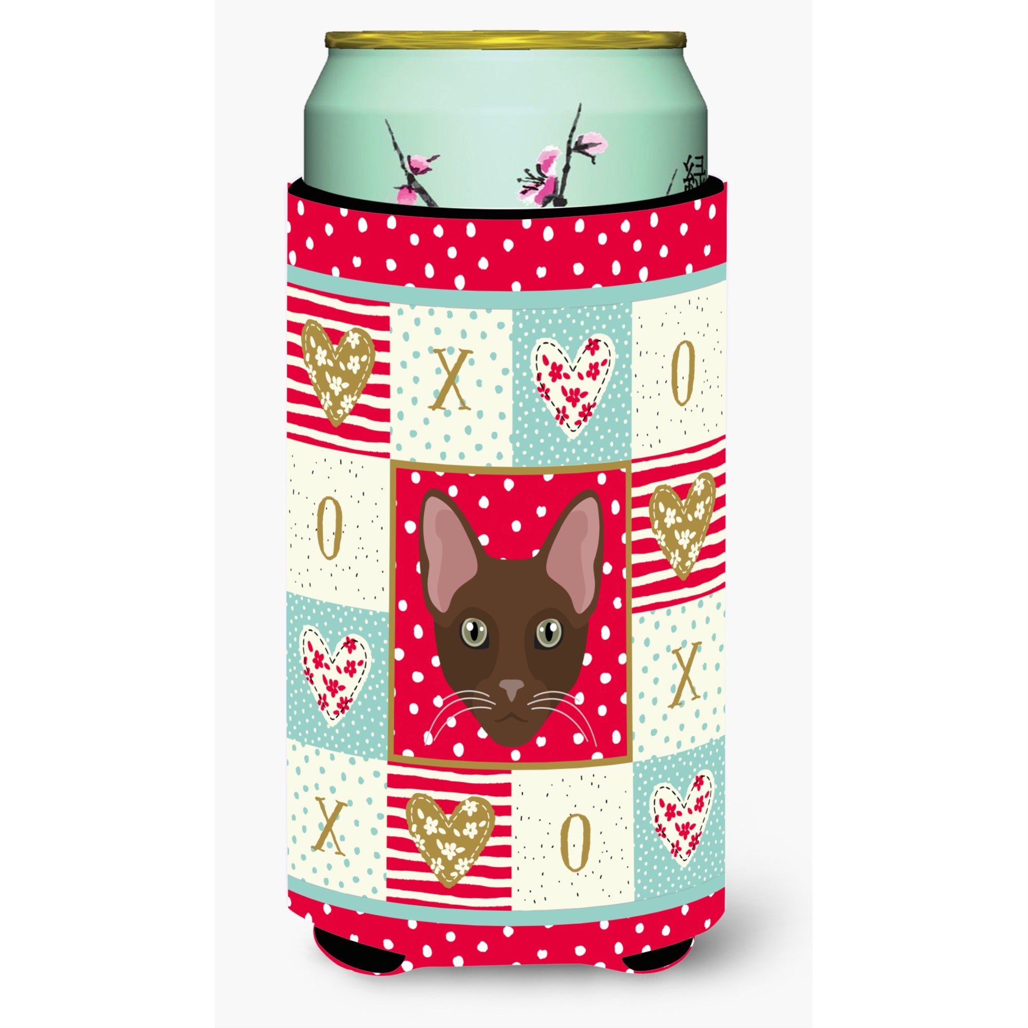 Caroline'S Treasures Ck5120Tbc Havana Brown Cat Tall Boy Insulator Hugger Cold-Beverage-Koozies, Multicolor