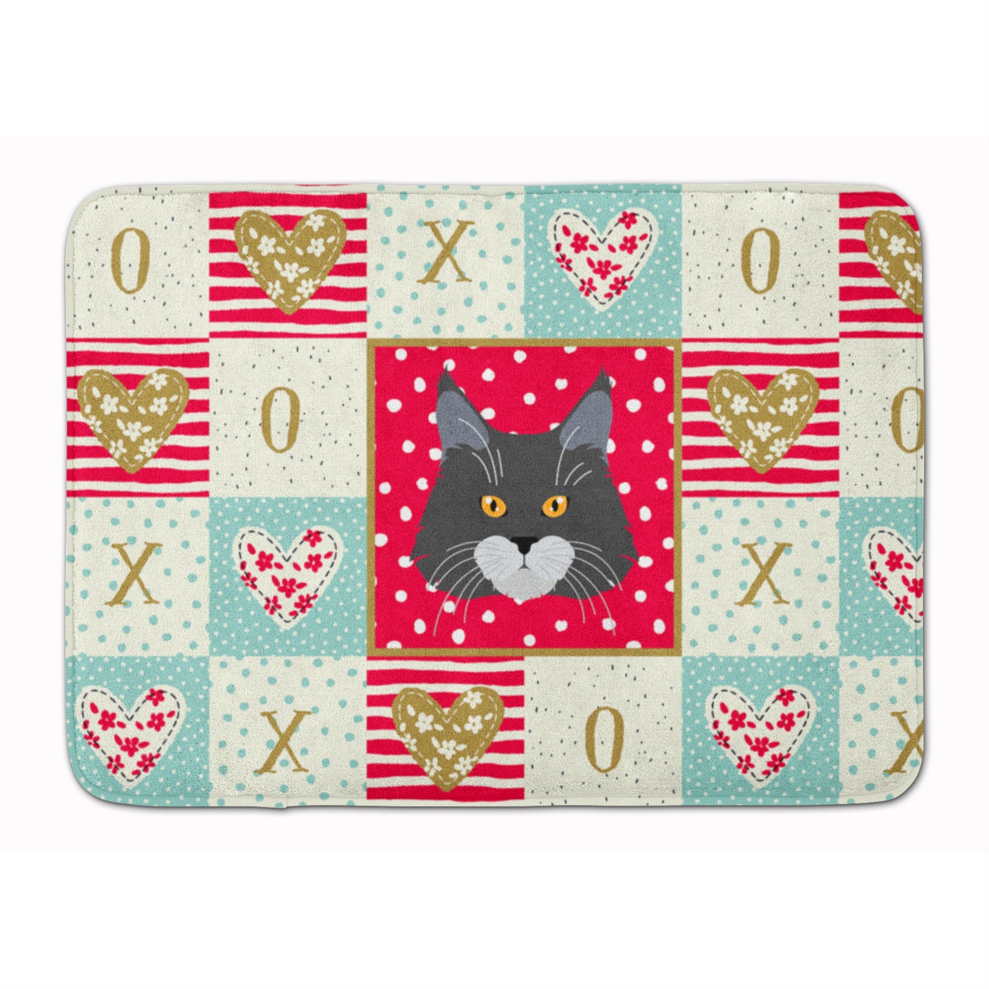 Caroline'S Treasures Maine Coon Cat Love Machine Washable Memory Foam Mat Doormats, Multicolor