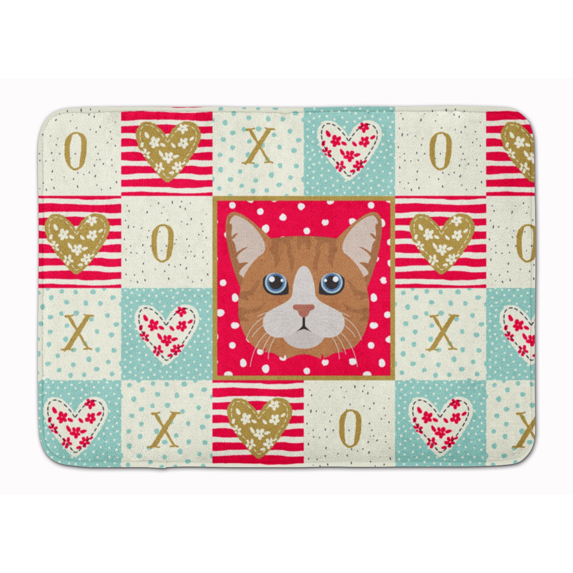 Caroline'S Treasures Manx Cat Love Machine Washable Memory Foam Mat Doormats, Multicolor