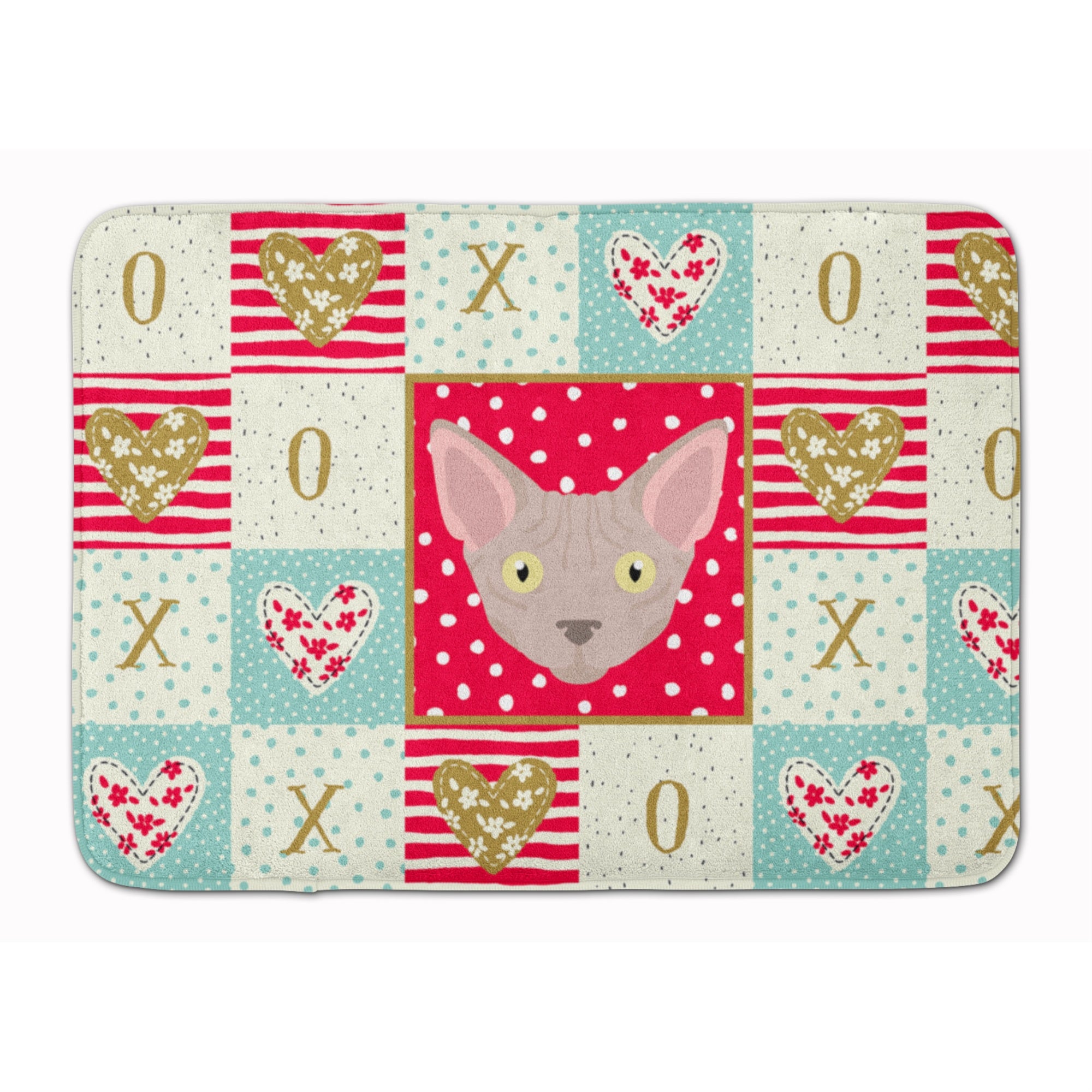 Caroline'S Treasures Minskin Cat Love Machine Washable Memory Foam Mat Doormats, Multicolor