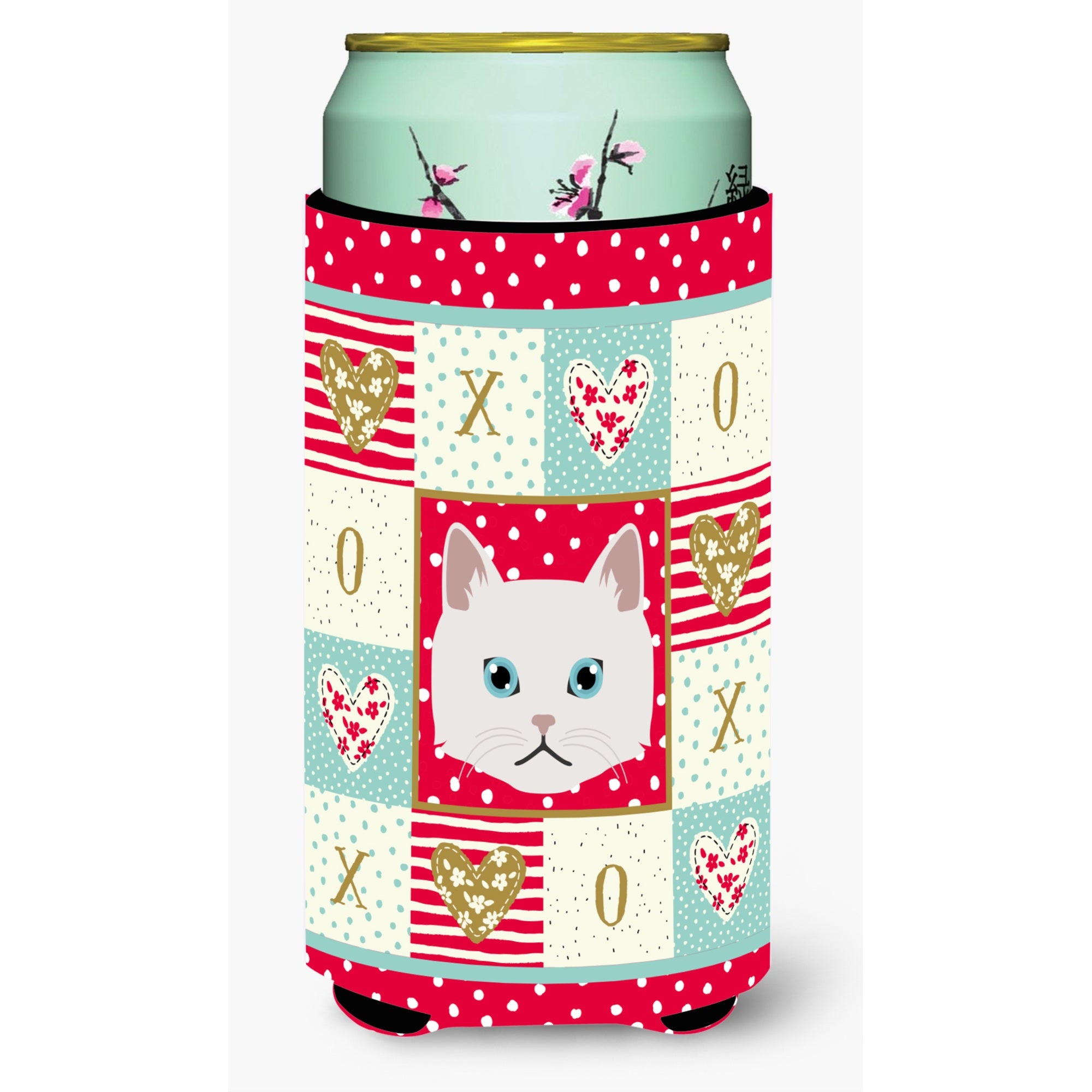 Caroline'S Treasures Ck5135Tbc Napoleon Cat Tall Boy Insulator Hugger Cold-Beverage-Koozies, Multicolor