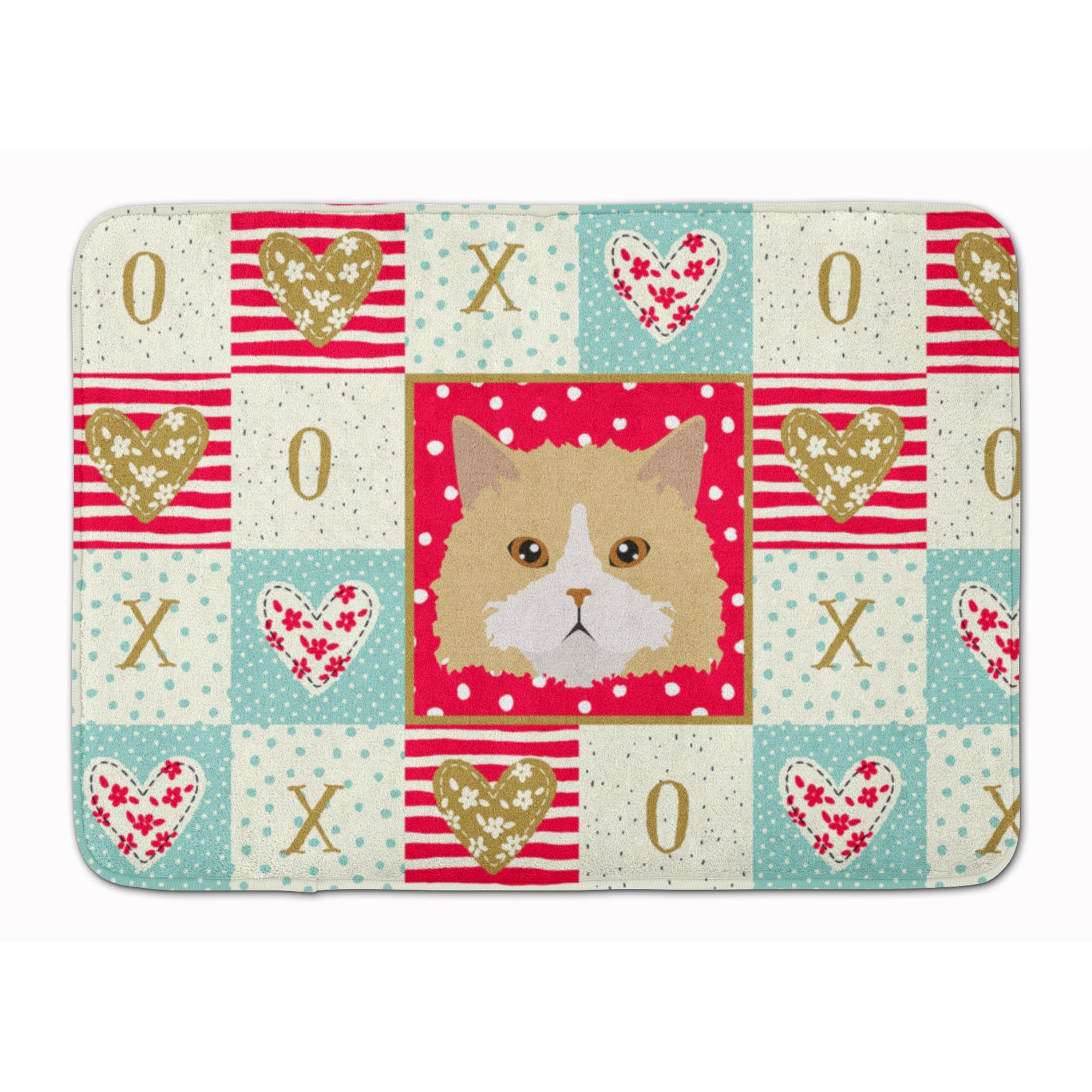 Caroline'S Treasures Oregon Rex Cat Love Machine Washable Memory Foam Mat Doormats, Multicolor