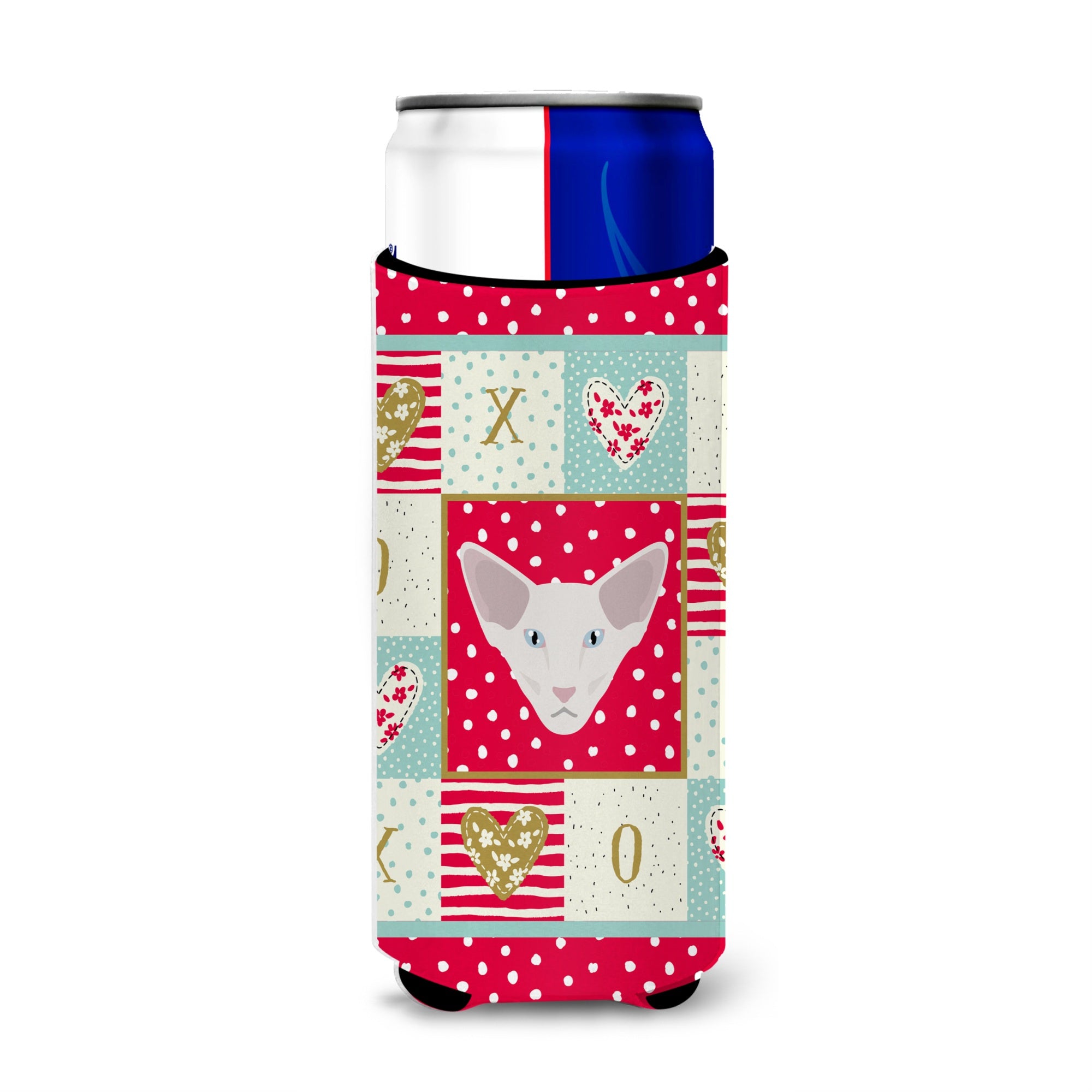 Caroline'S Treasures Ck5142Muk Oriental Longhair Cat Ultra Hugger For Slim Cans Cold-Beverage-Koozies, Multicolor
