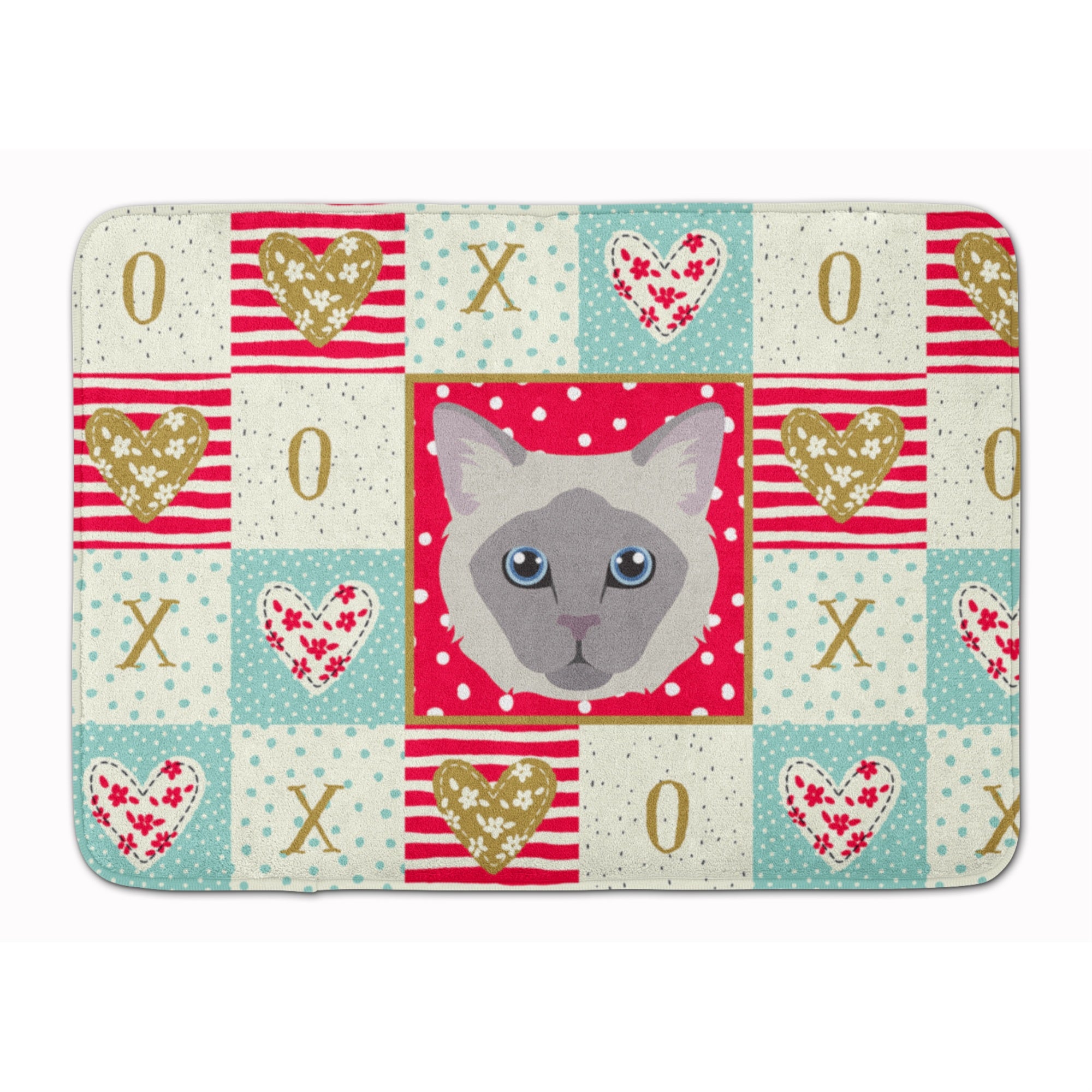 Caroline'S Treasures Owyhee Bob Cat Love Machine Washable Memory Foam Mat Doormats, Multicolor