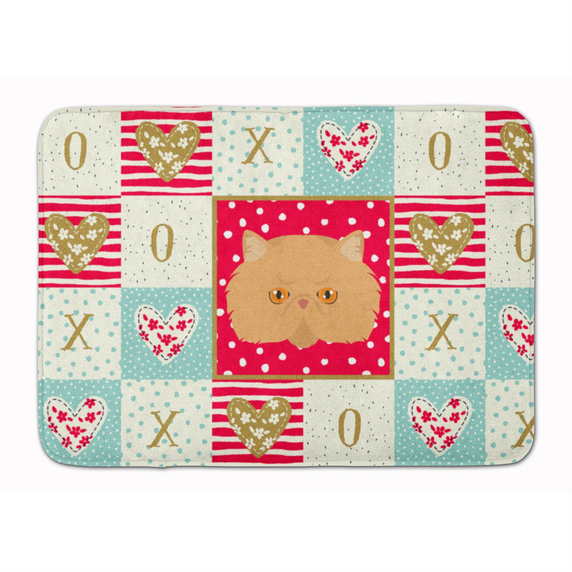Caroline'S Treasures Persian Modern Cat Love Machine Washable Memory Foam Mat Doormats, Multicolor