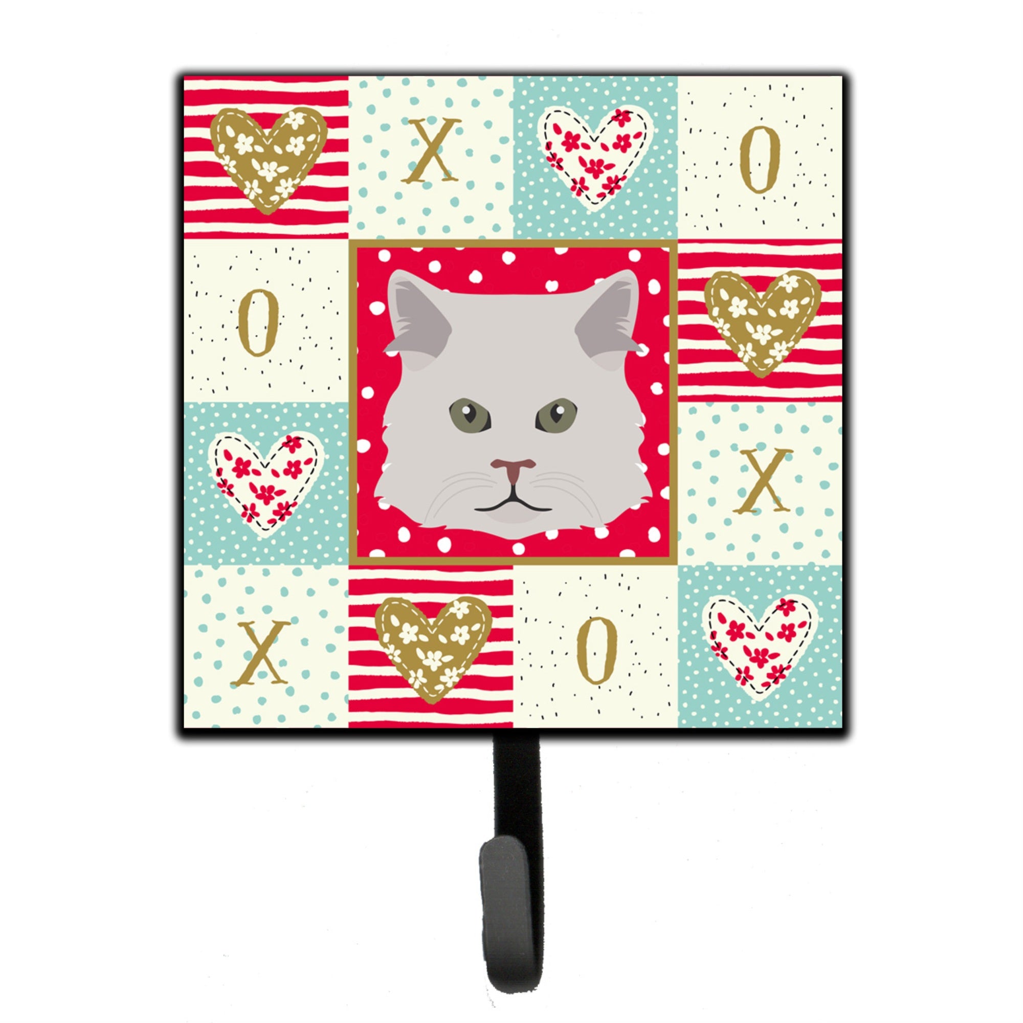 Caroline'S Treasures Persian Traditional Cat Love Leash Or Key Holder Hooks, Multicolor