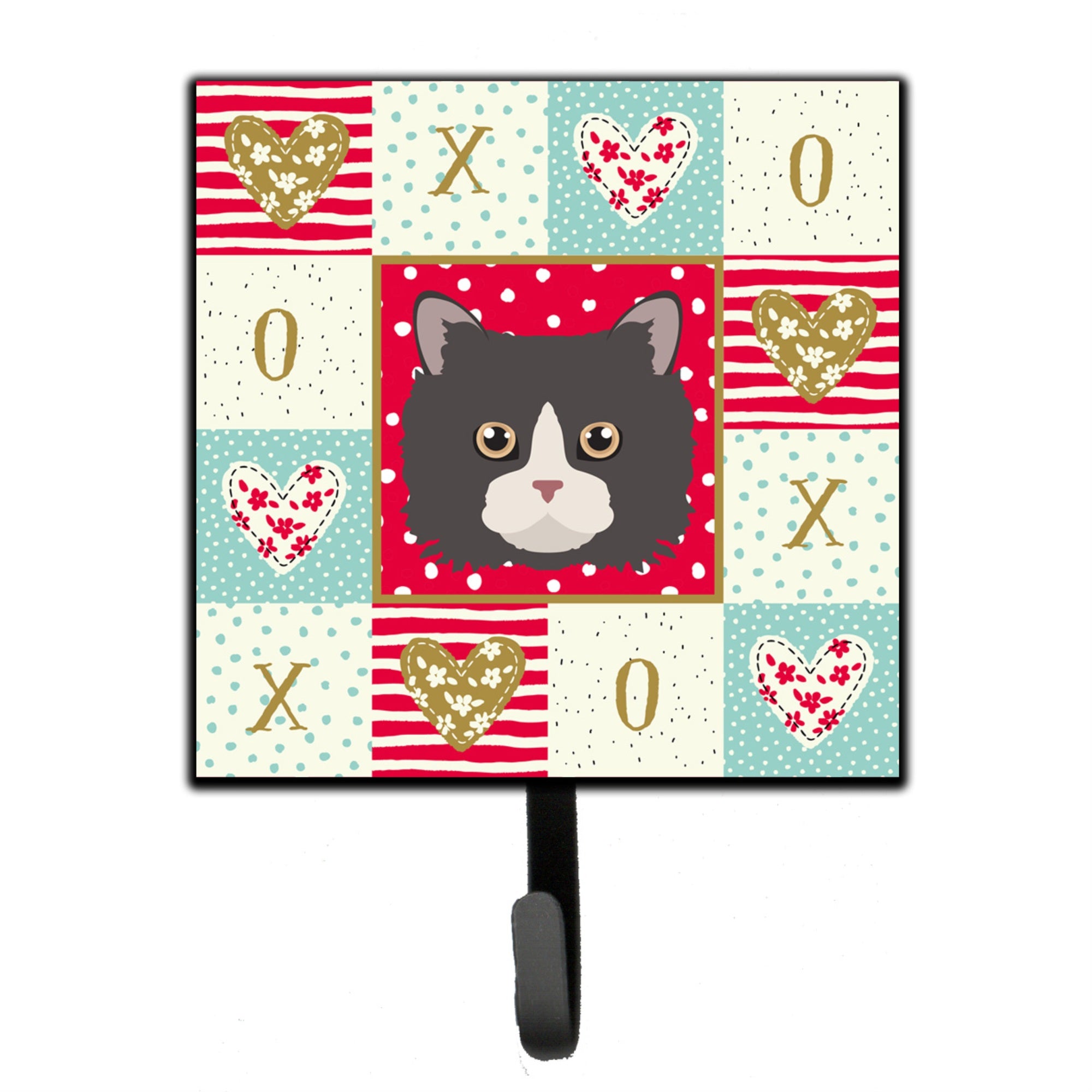 Caroline'S Treasures Poodle Cat Love Leash Or Key Holder Hooks, Multicolor