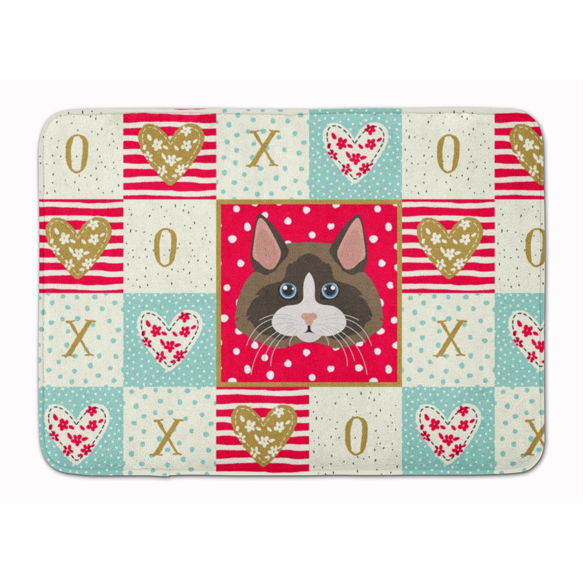 Caroline'S Treasures Ragdoll Cat Love Machine Washable Memory Foam Mat Doormats, Multicolor