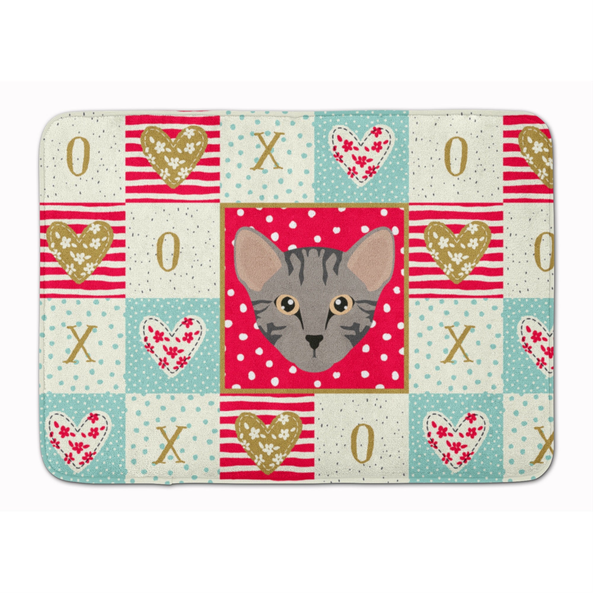 Caroline'S Treasures Safari Cat Love Machine Washable Memory Foam Mat Doormats, Multicolor