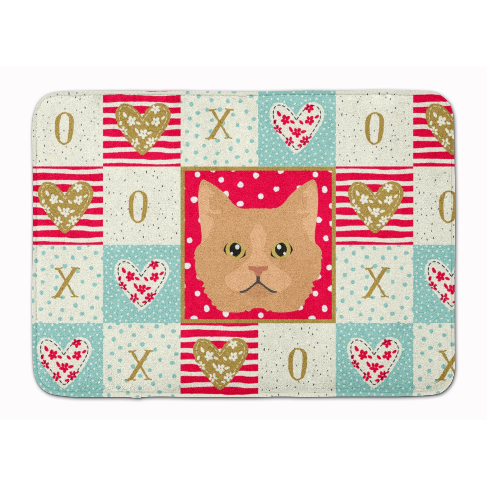 Caroline'S Treasures Selkirk Rex Cat Love Machine Washable Memory Foam Mat Doormats, Multicolor