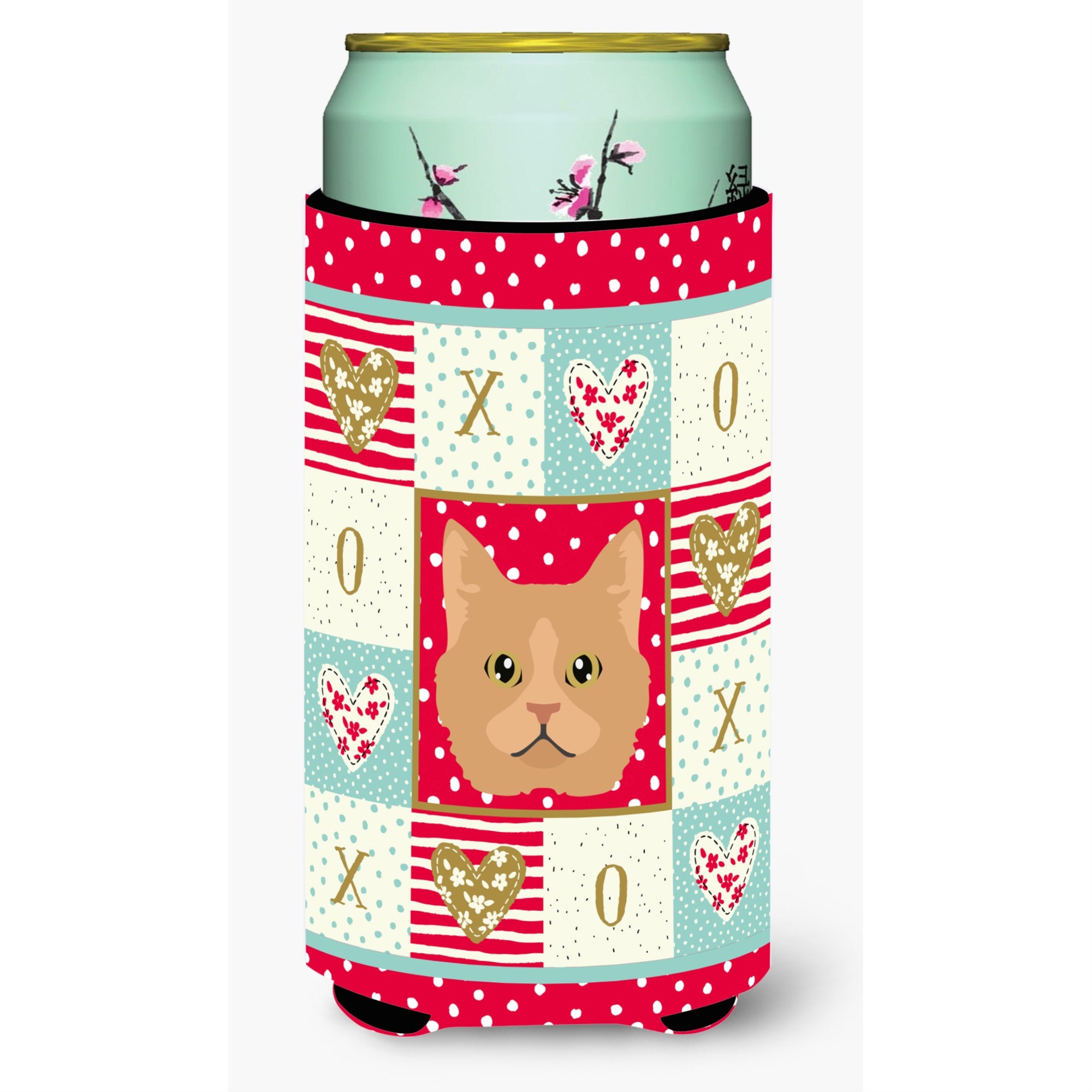 Caroline'S Treasures Ck5160Tbc Selkirk Rex Cat Tall Boy Insulator Hugger Cold-Beverage-Koozies, Multicolor