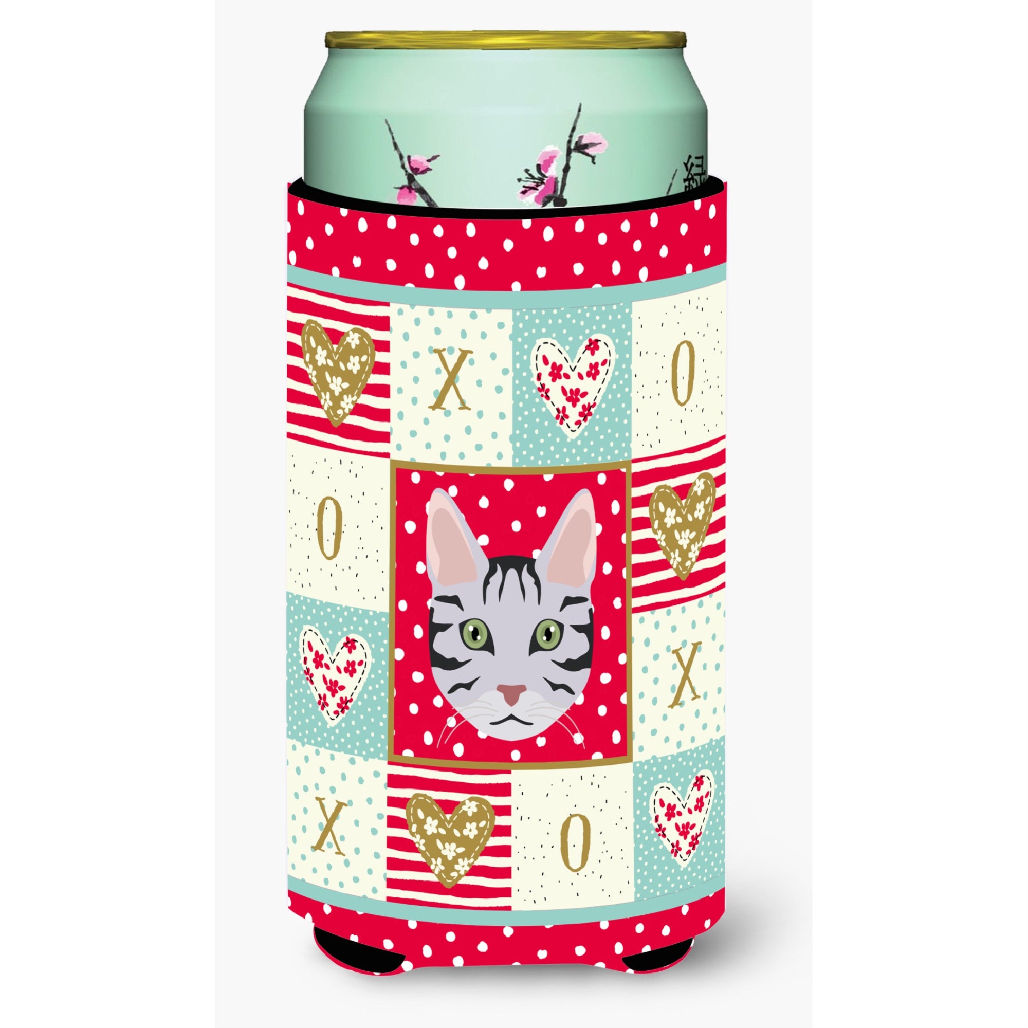 Caroline'S Treasures Ck5161Tbc Serengeti Cat Tall Boy Insulator Hugger Cold-Beverage-Koozies, Multicolor