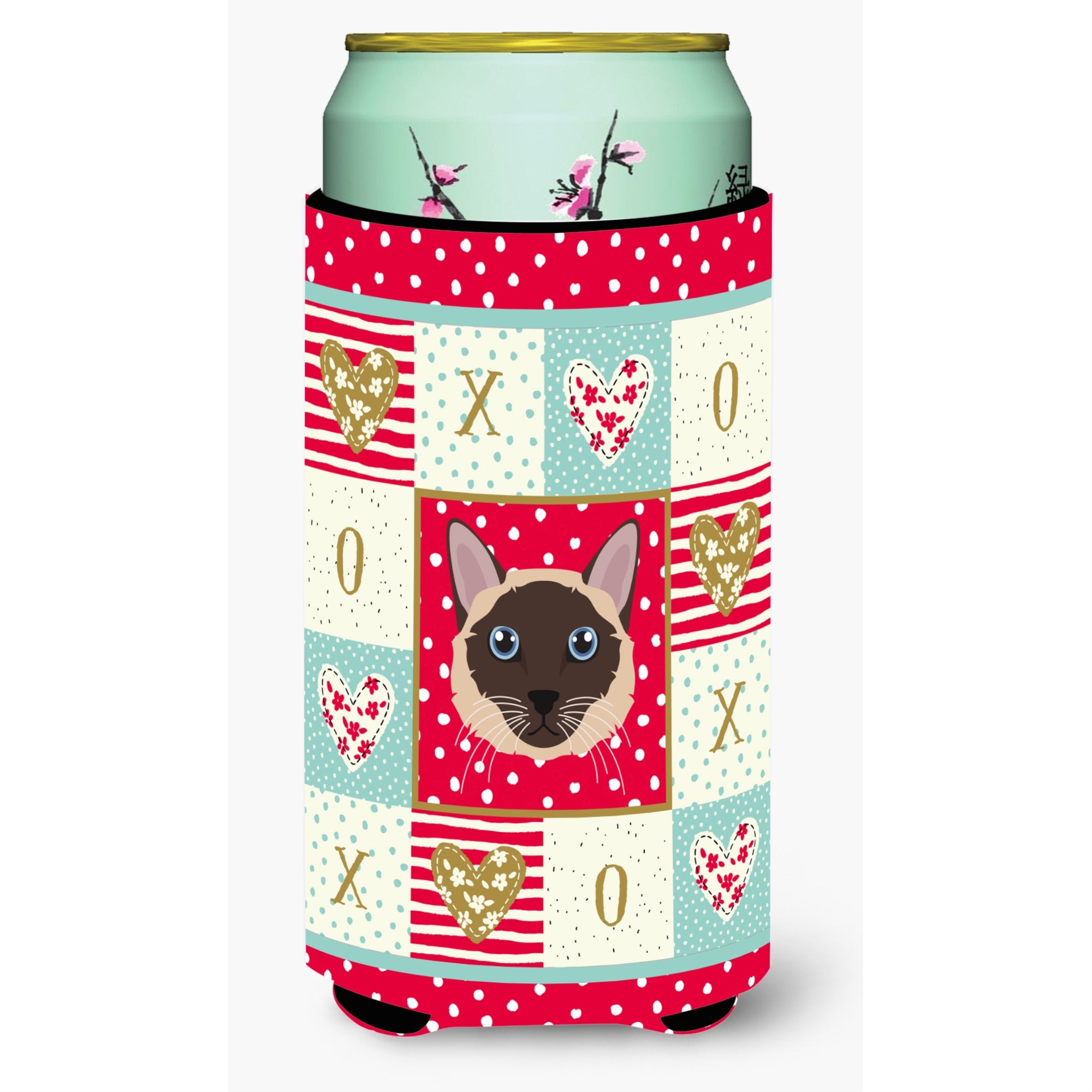 Caroline'S Treasures Ck5163Tbc Siamese Traditional Cat Tall Boy Hugger Cold-Beverage-Koozies, Multicolor