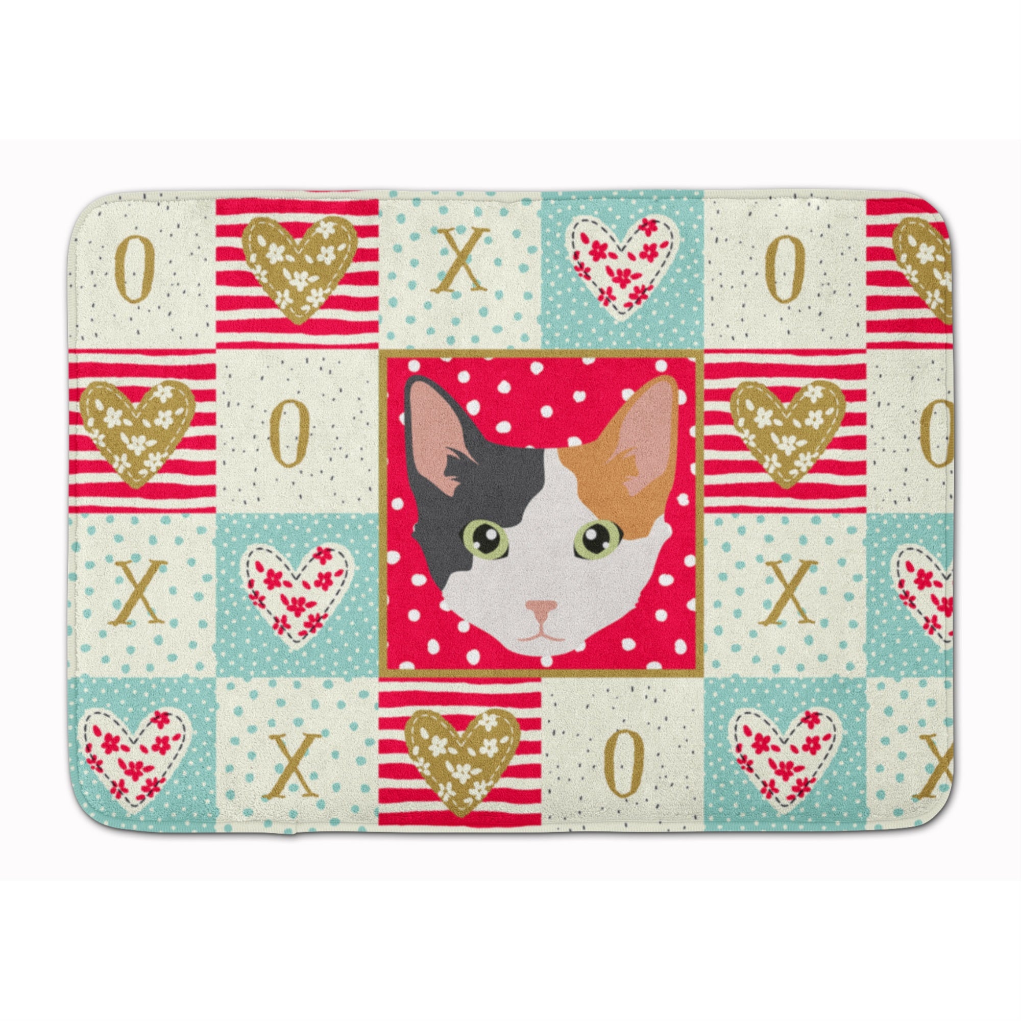 Caroline'S Treasures Skookum Cat Love Machine Washable Memory Foam Mat Doormats, Multicolor