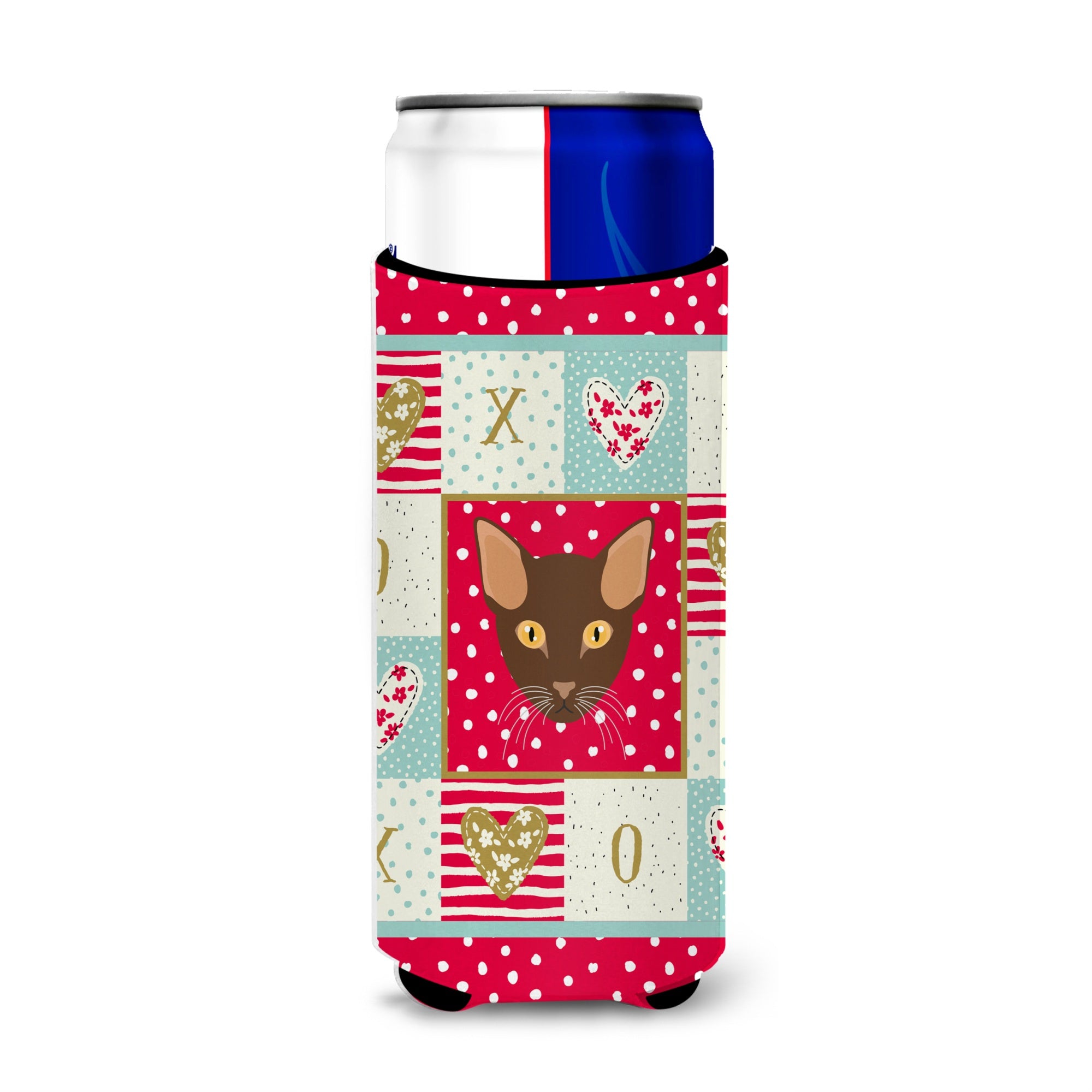 Caroline'S Treasures Ck5171Muk Suphalak Cat Michelob Ultra Hugger For Slim Cans Cold-Beverage-Koozies, Multicolor