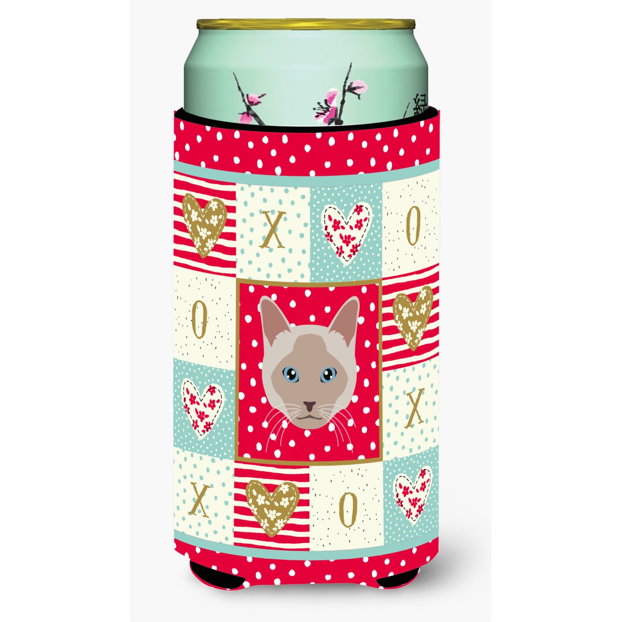 Caroline'S Treasures Ck5172Tbc Thai Lilac Cat Tall Boy Insulator Hugger Cold-Beverage-Koozies, Multicolor