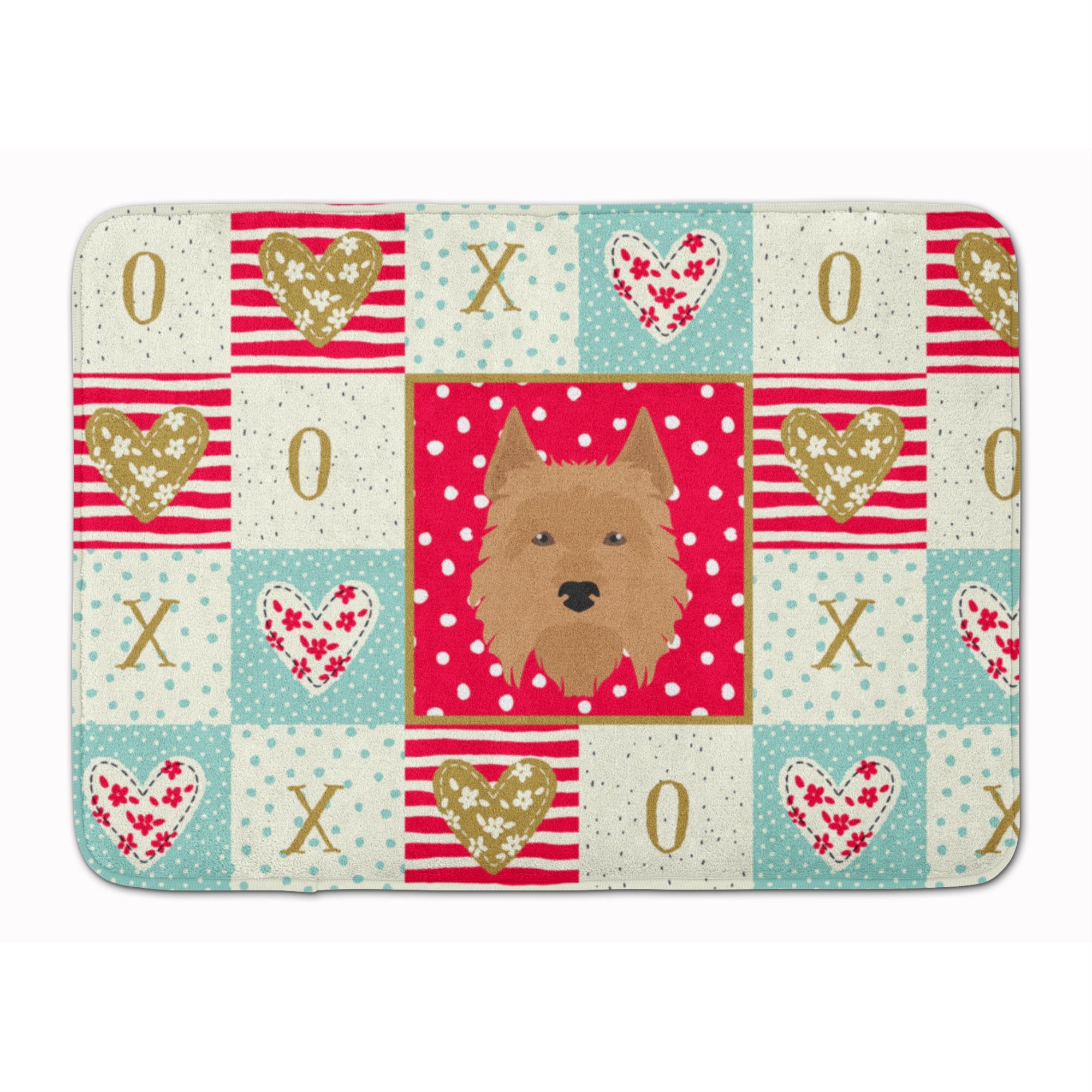 Caroline'S Treasures Australian Terrier Love Machine Washable Memory Foam Mat Doormats, Multicolor