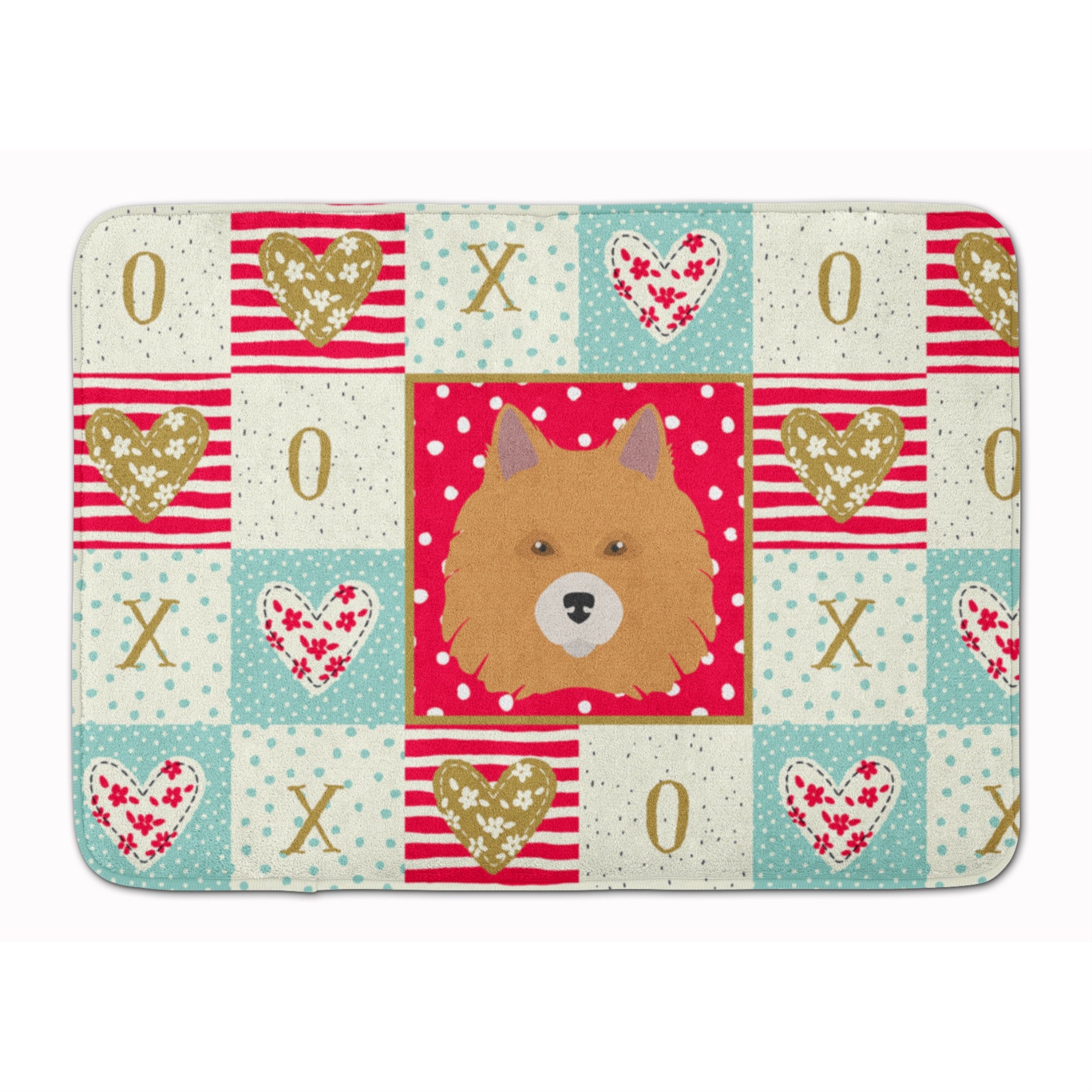 Caroline'S Treasures Elo Dog Love Machine Washable Memory Foam Mat Doormats, Multicolor