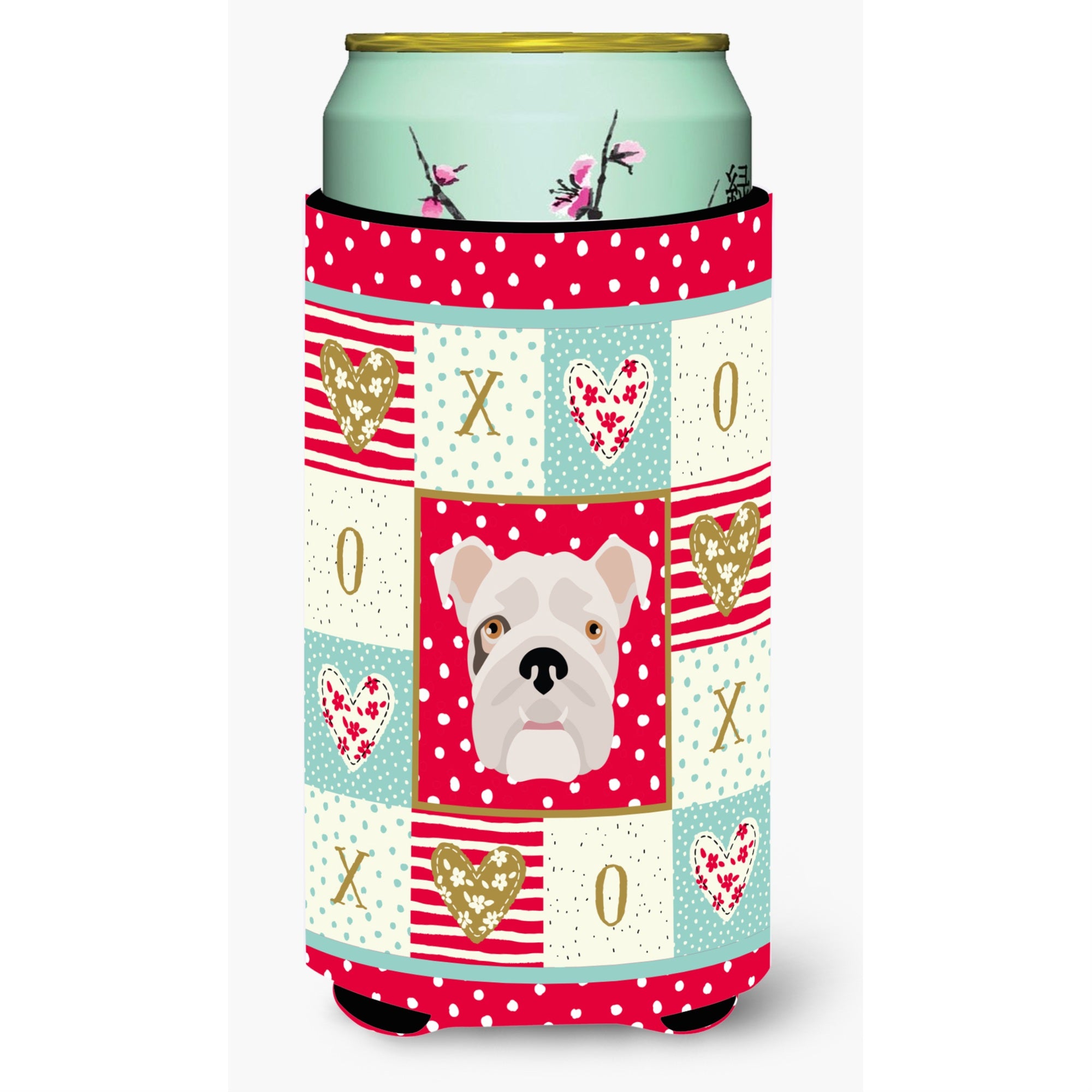 Caroline'S Treasures Ck5197Tbc English Bulldog Tall Boy Insulator Hugger Cold-Beverage-Koozies, Multicolor