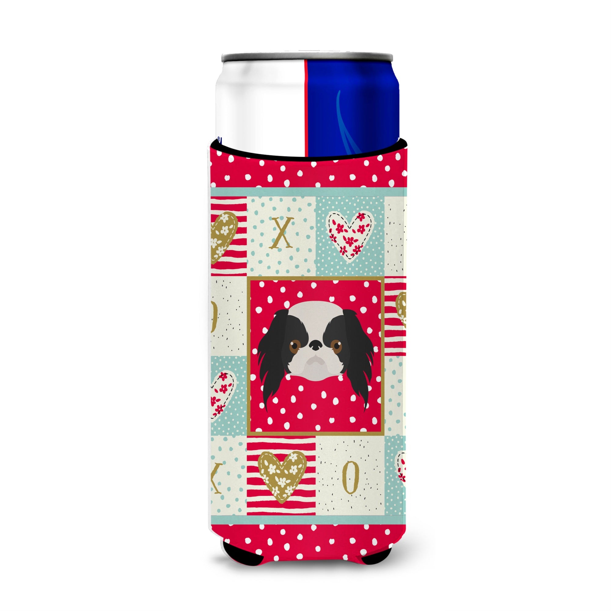 Caroline'S Treasures Ck5209Muk Japanese Chin Michelob Ultra Hugger For Slim Cans Cold-Beverage-Koozies, Multicolor