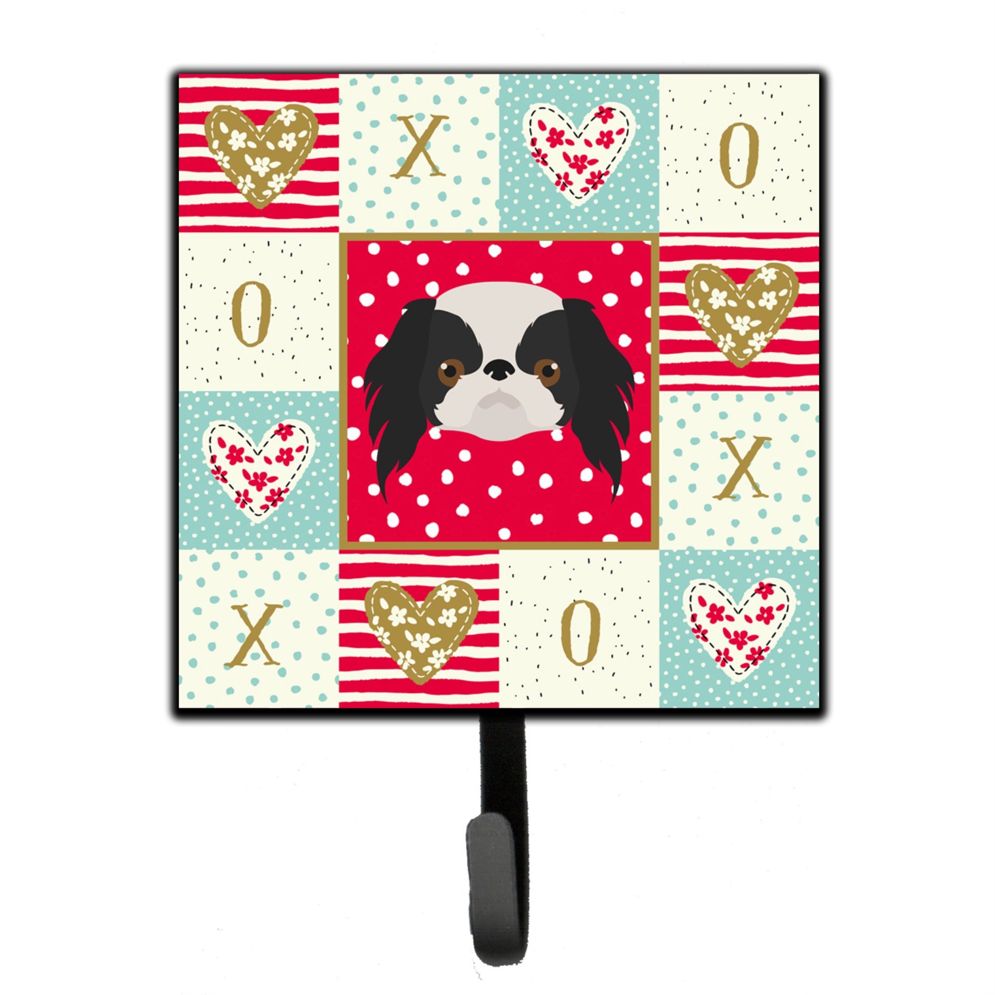 Caroline'S Treasures Japanese Chin Love Leash Or Key Holder Hooks, Multicolor