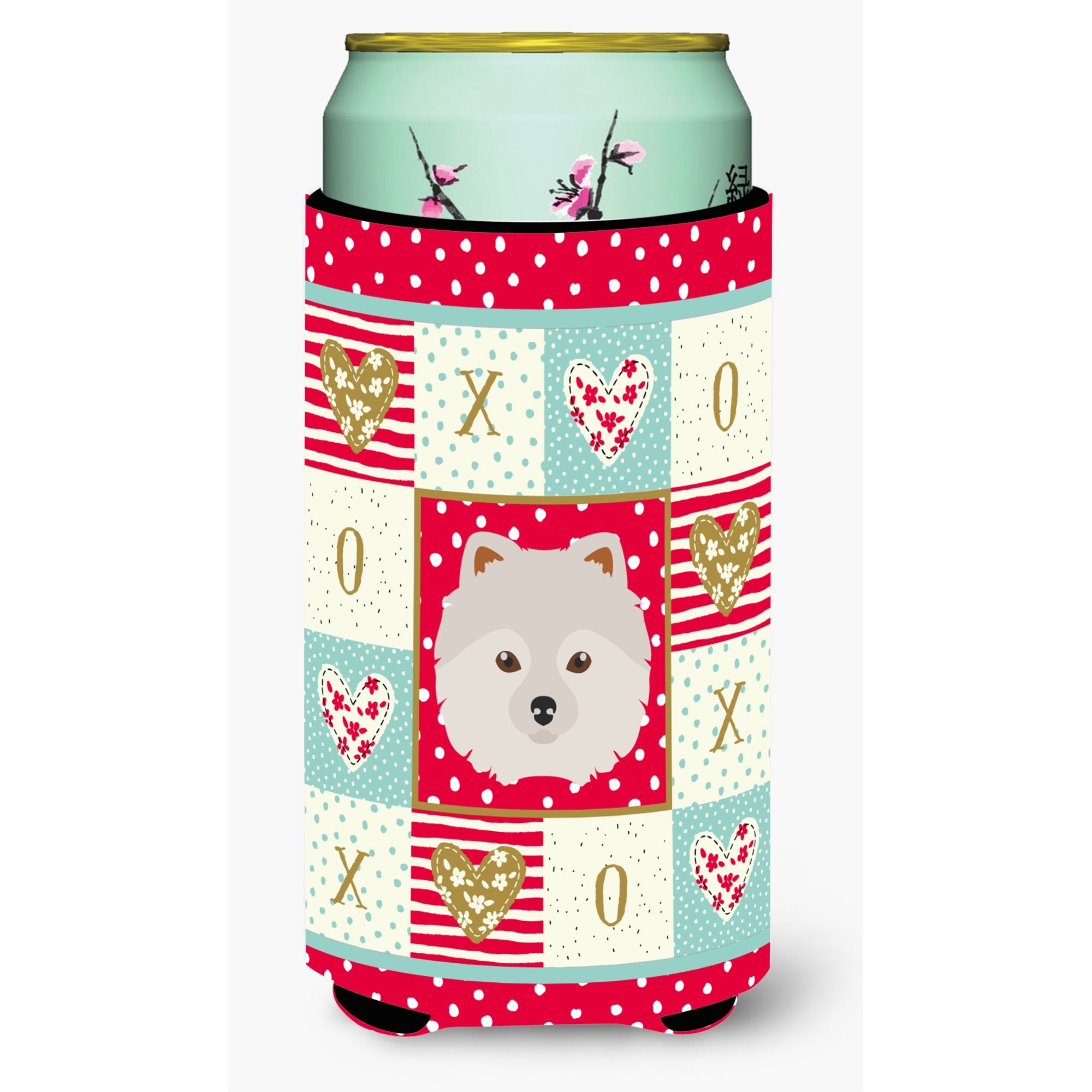 Caroline'S Treasures Ck5210Tbc Japanese Spitz Tall Boy Insulator Hugger Cold-Beverage-Koozies, Multicolor