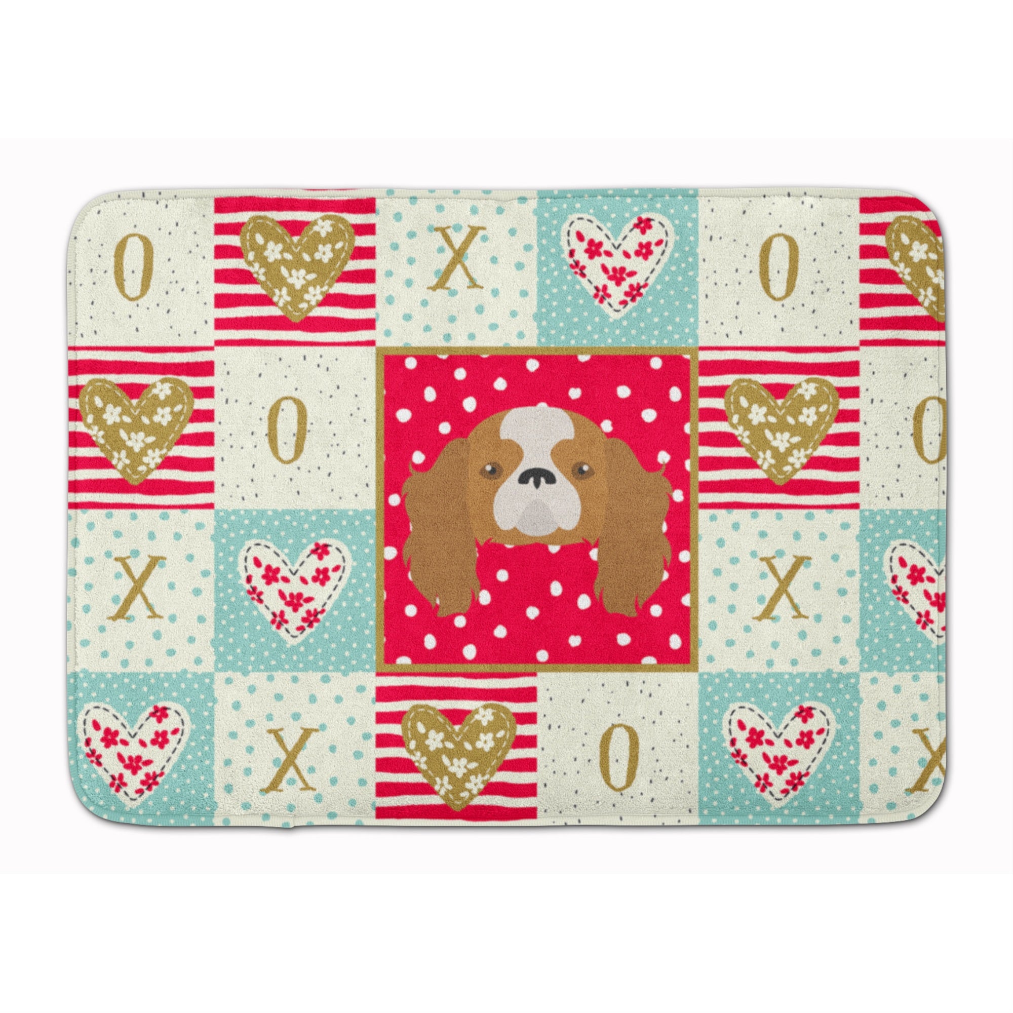 Caroline'S Treasures Blenheim Cavalier King Charles Spaniel Love Machine Washable Memory Foam Mat Doormats, Multicolor