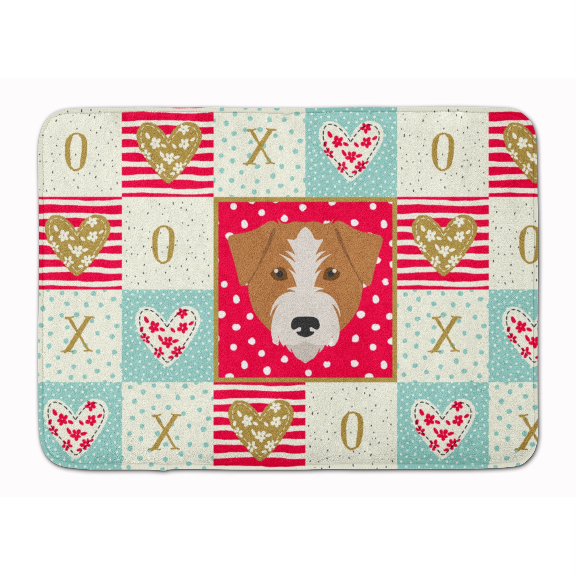 Caroline'S Treasures Kromfohrlander Love Machine Washable Memory Foam Mat Doormats, Multicolor