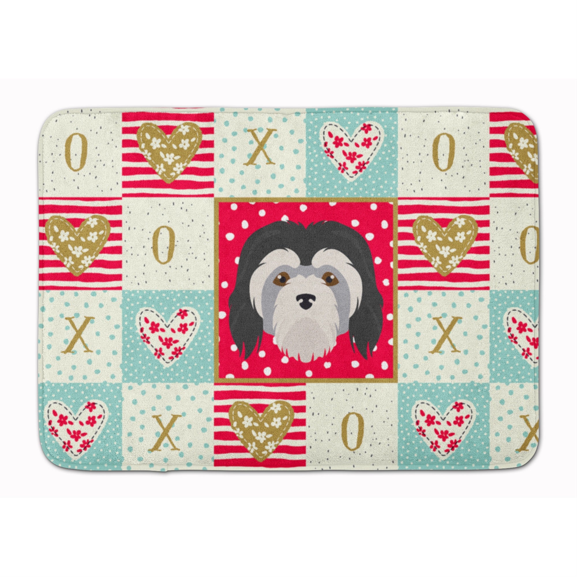 Caroline'S Treasures Lowchen Little Lion Dog Love Machine Washable Memory Foam Mat Doormats, Multicolor