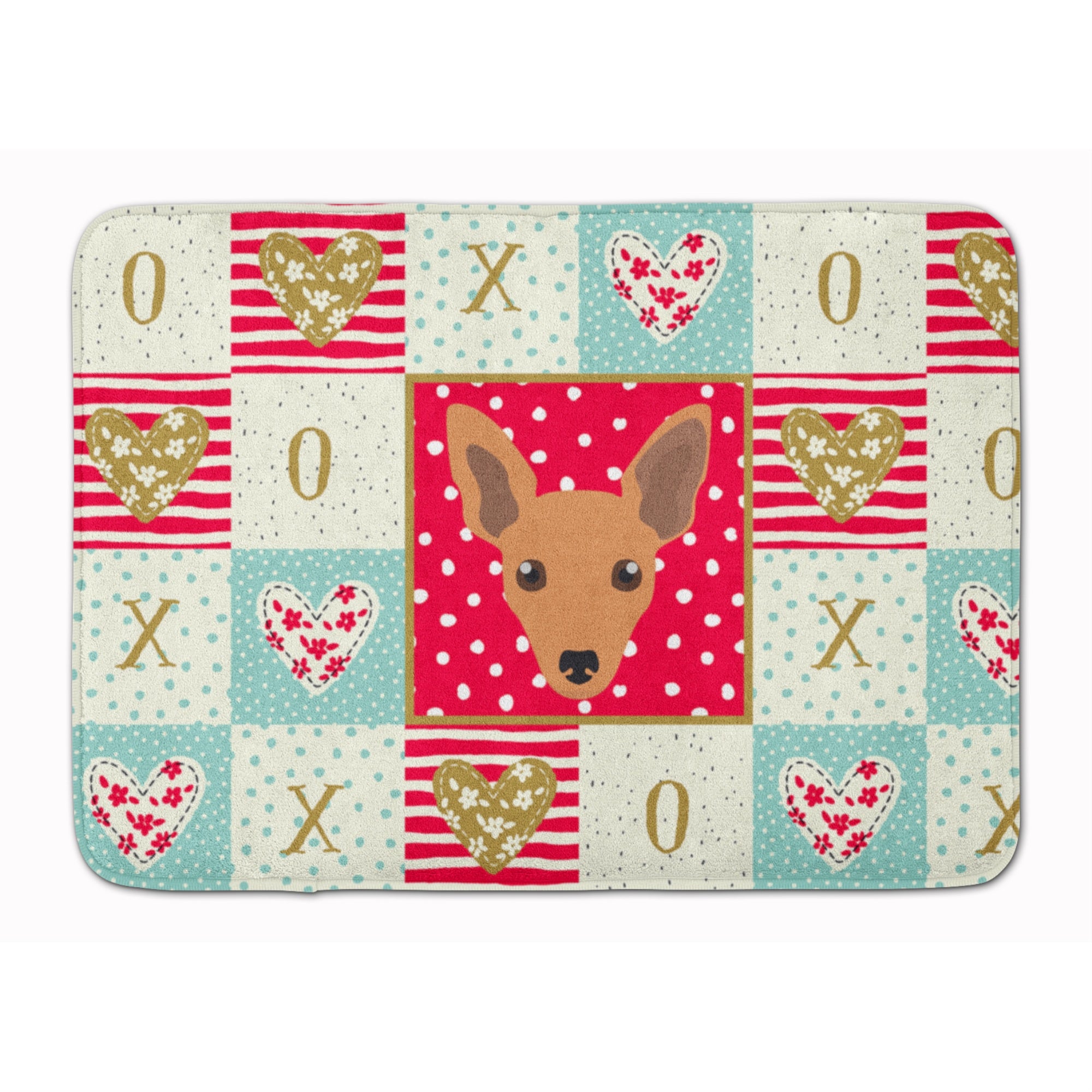 Caroline'S Treasures Miniature Pinscher Love Machine Washable Memory Foam Mat Doormats, Multicolor