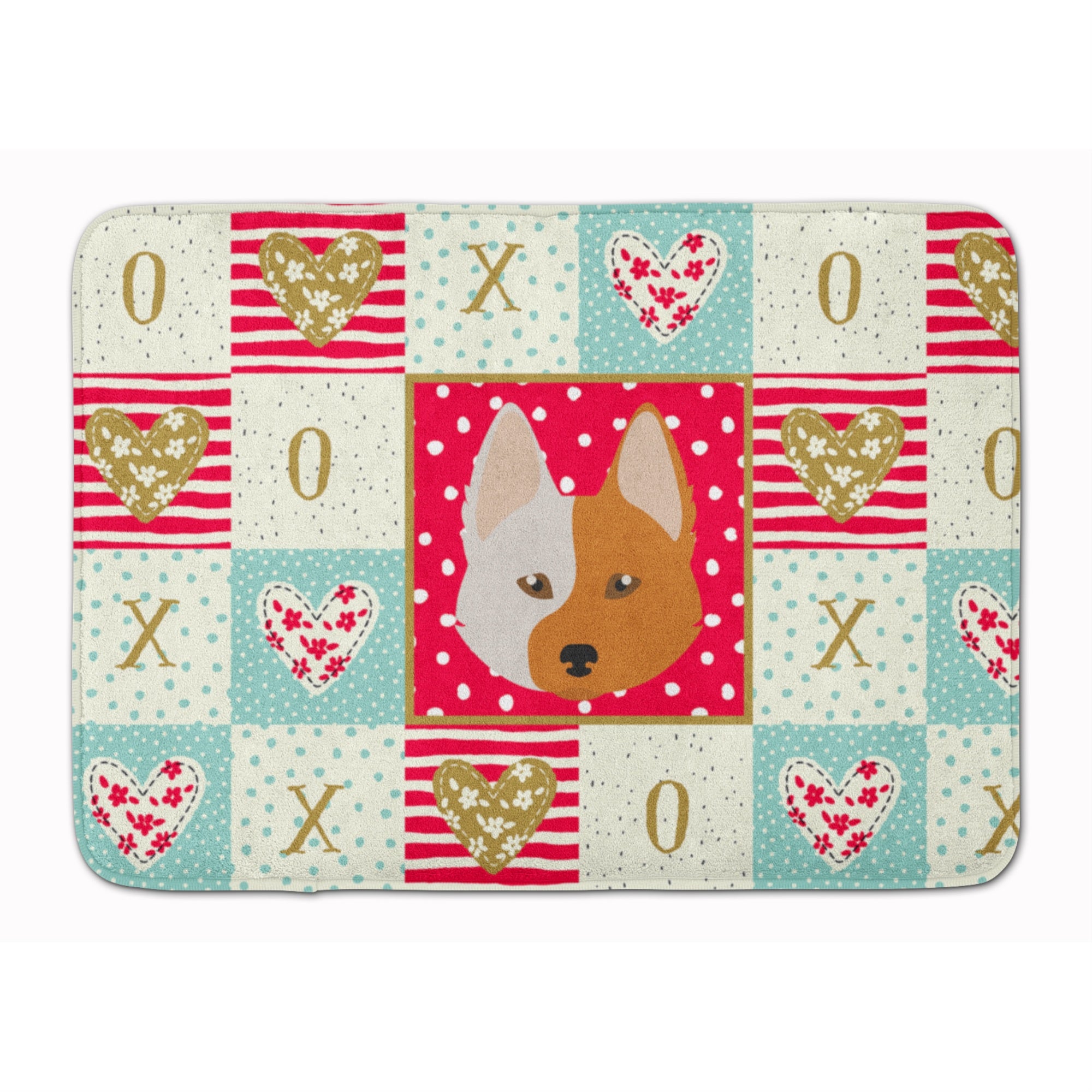 Caroline'S Treasures Nordic Spitz Love Machine Washable Memory Foam Mat Doormats, Multicolor