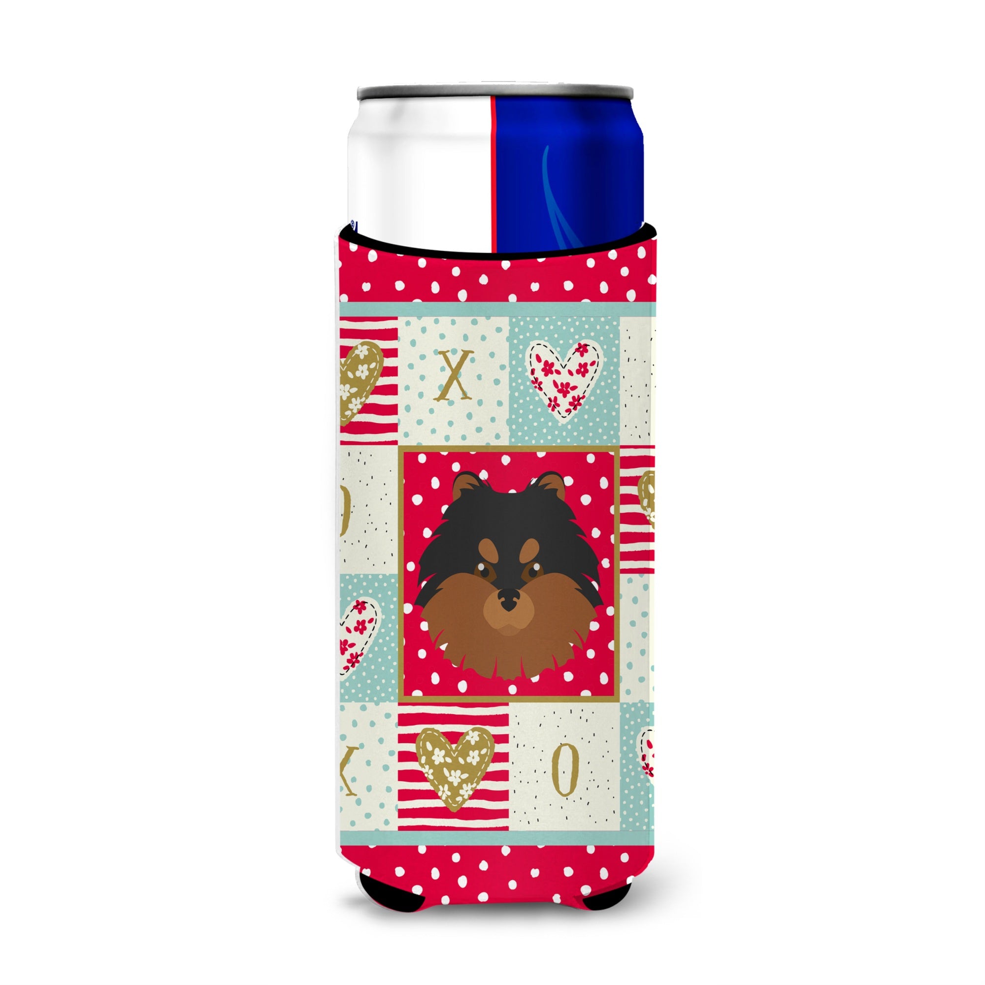 Caroline'S Treasures Ck5228Muk Pomeranian Michelob Ultra Hugger For Slim Cans Cold-Beverage-Koozies, Multicolor
