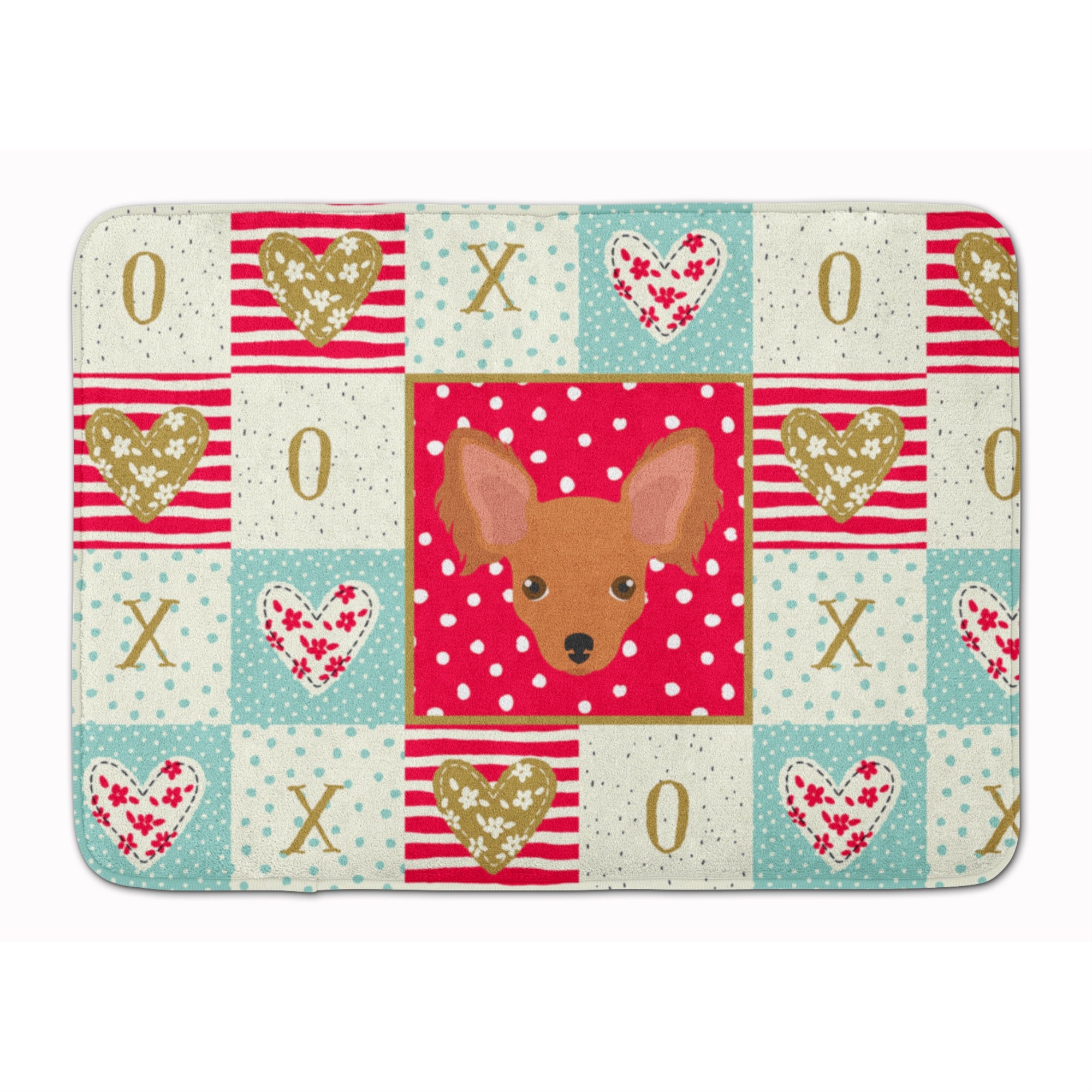 Caroline'S Treasures Russian Tor Terrier Love Machine Washable Memory Foam Mat Doormats, Multicolor