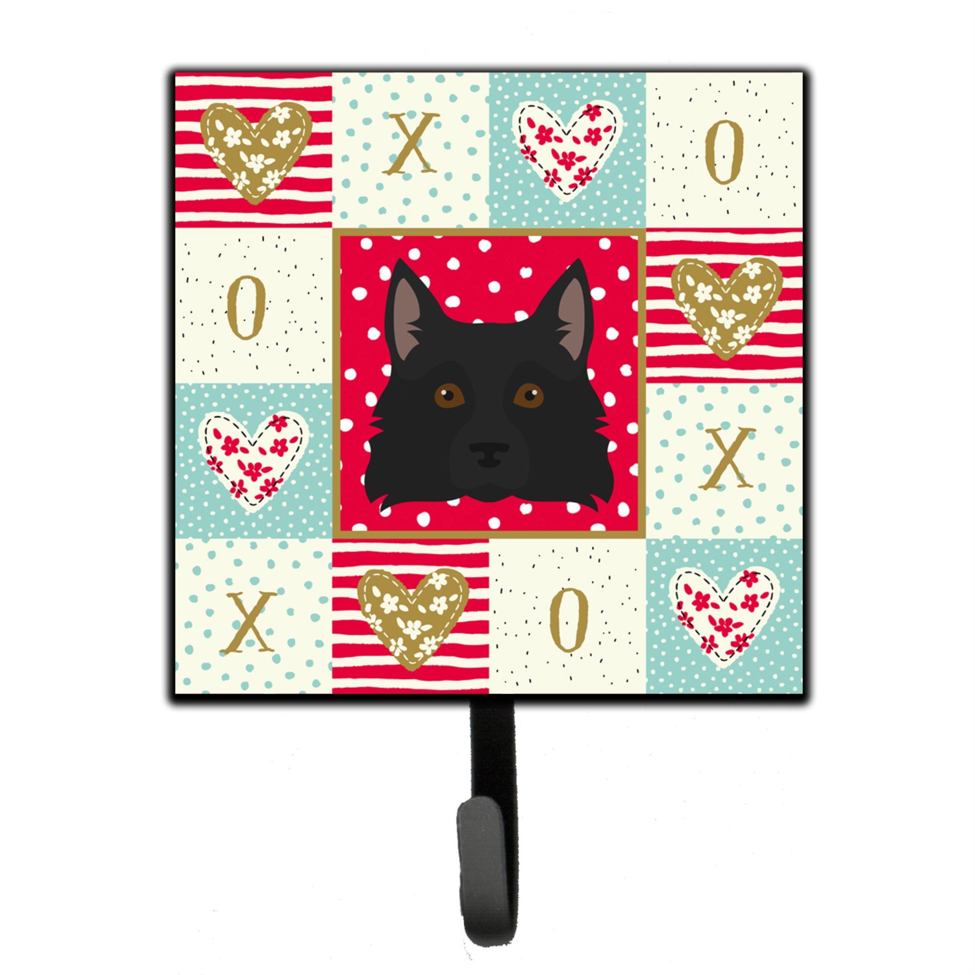Caroline'S Treasures Schipperke Love Leash Or Key Holder Hooks, Multicolor