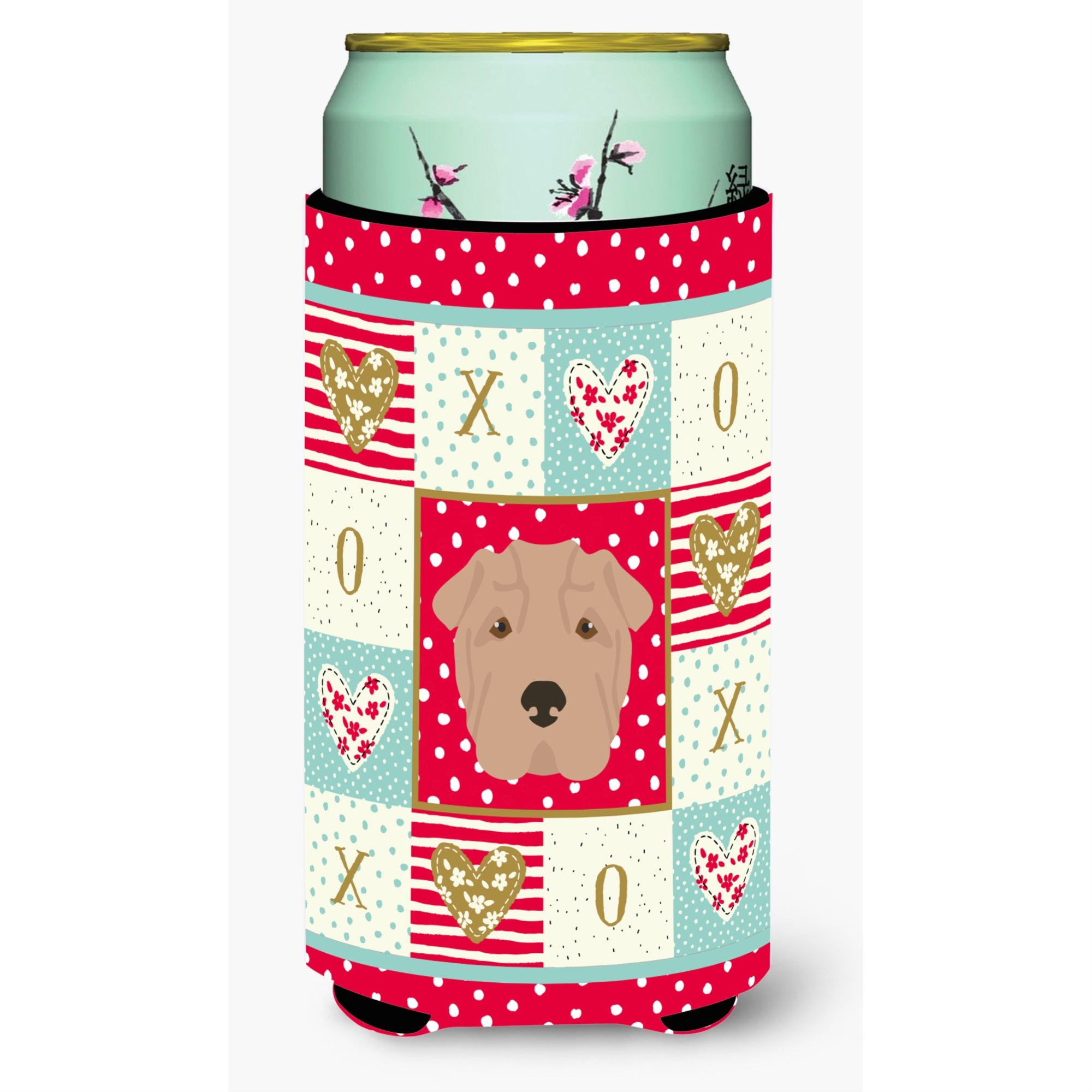 Caroline'S Treasures Ck5237Tbc Shar Pei Tall Boy Insulator Hugger Cold-Beverage-Koozies, Multicolor