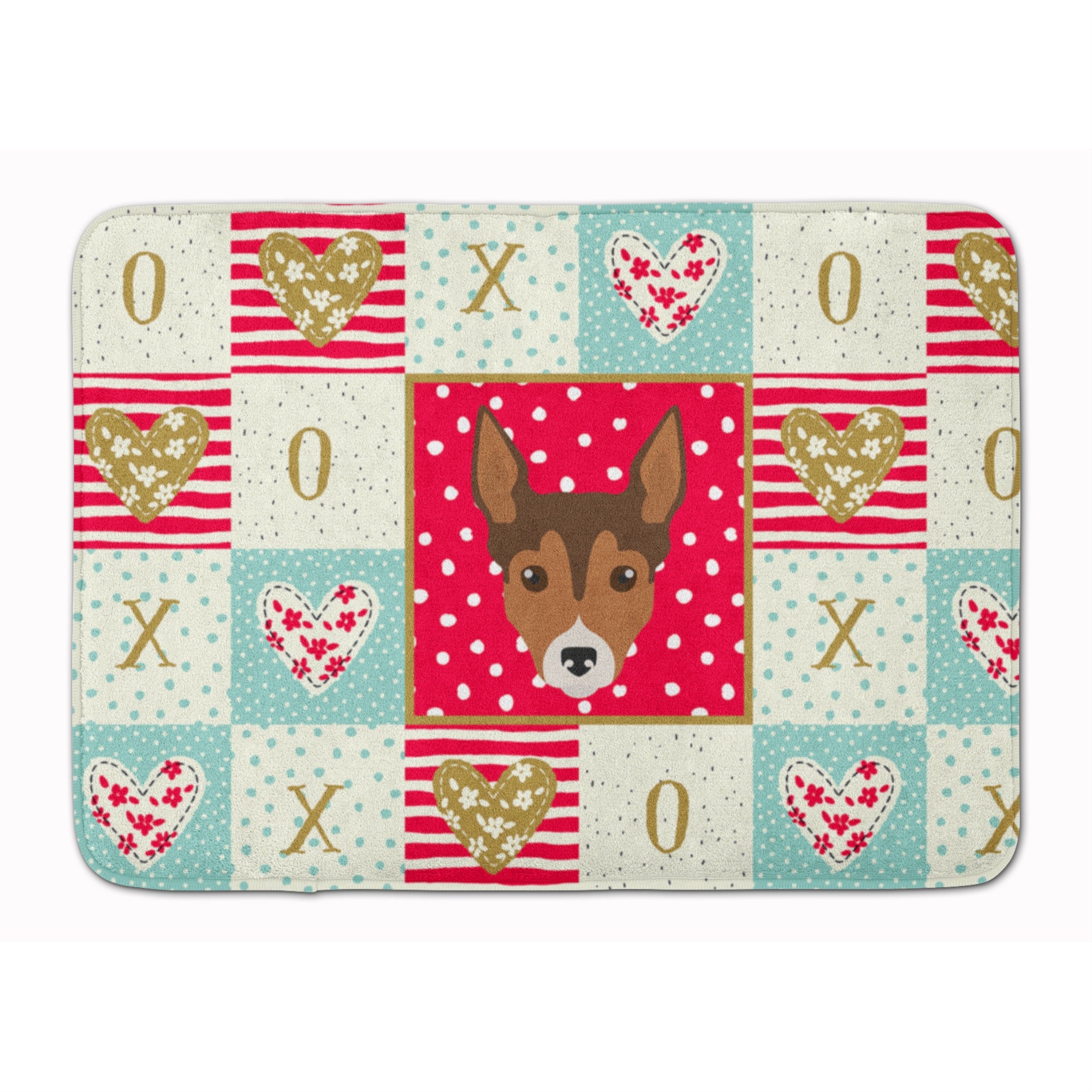 Caroline'S Treasures Tenterfield Terrier Love Machine Washable Memory Foam Mat Doormats, Multicolor